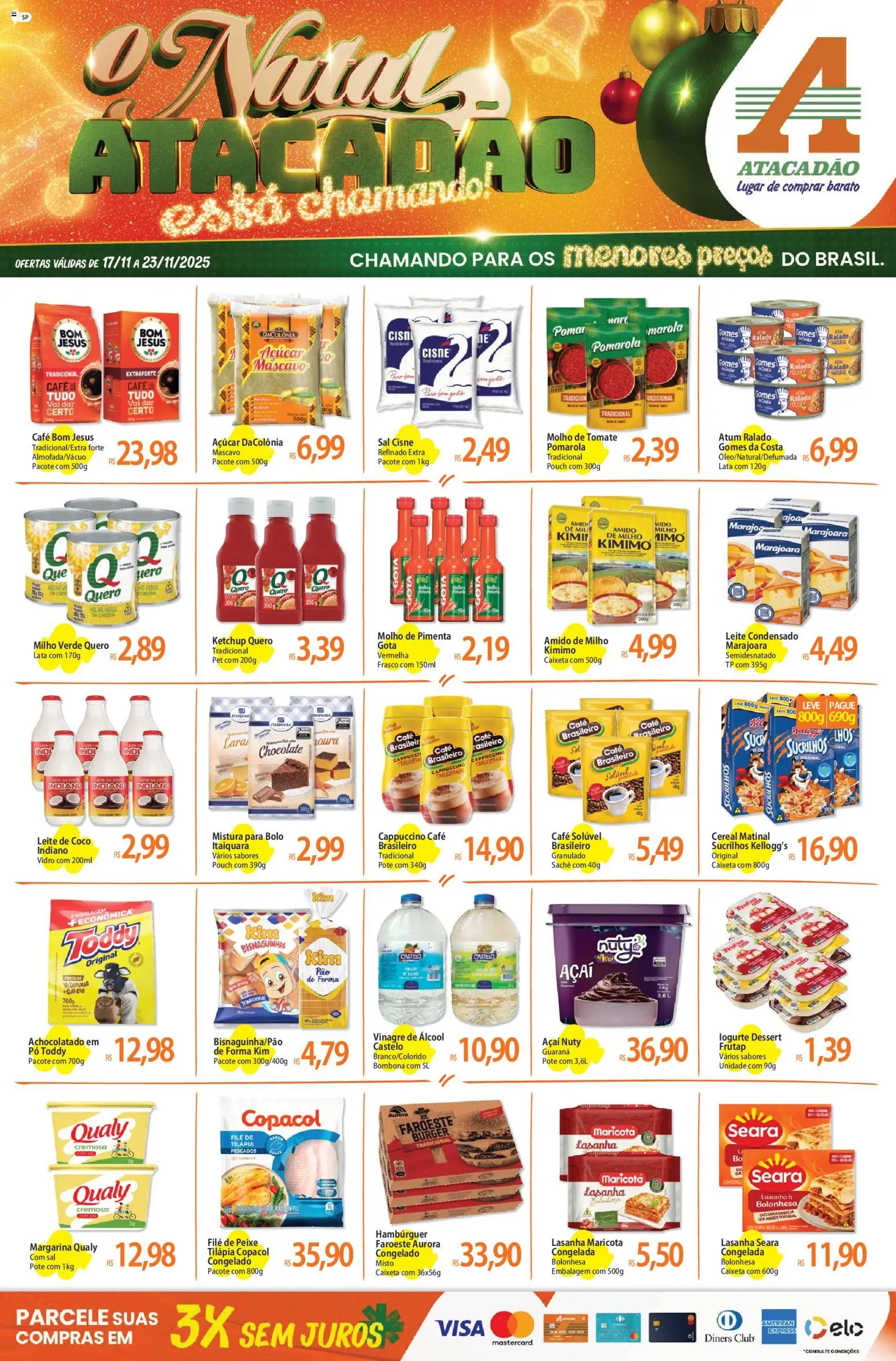 Pré-Visualização do folheto "Ofertas - SP" da loja Atacadão válido a partir de 17/11/2025
