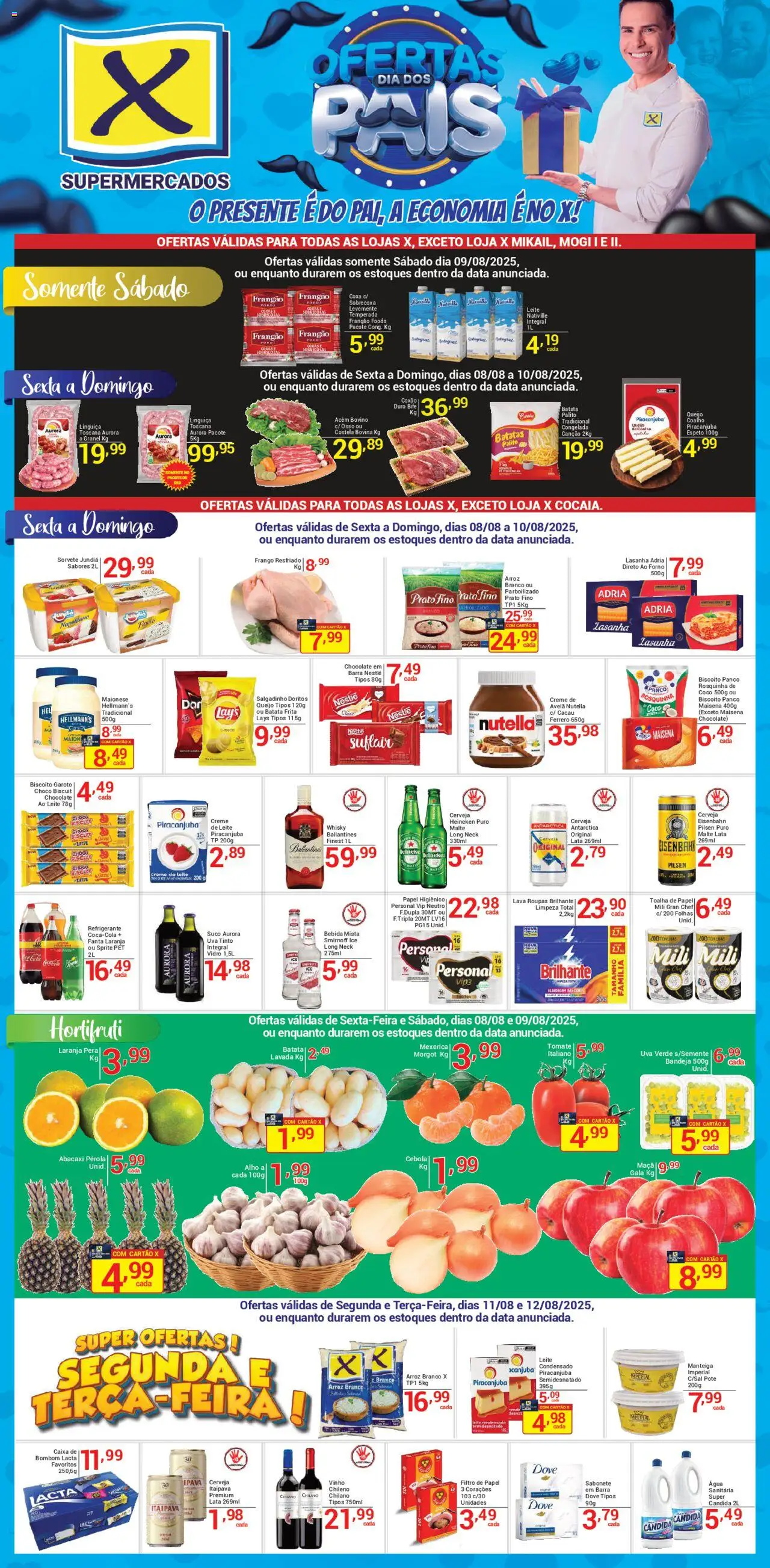 X Supermercados folheto "Ofertas da semana" válido a partir de 08/08/2025 - número de página 1