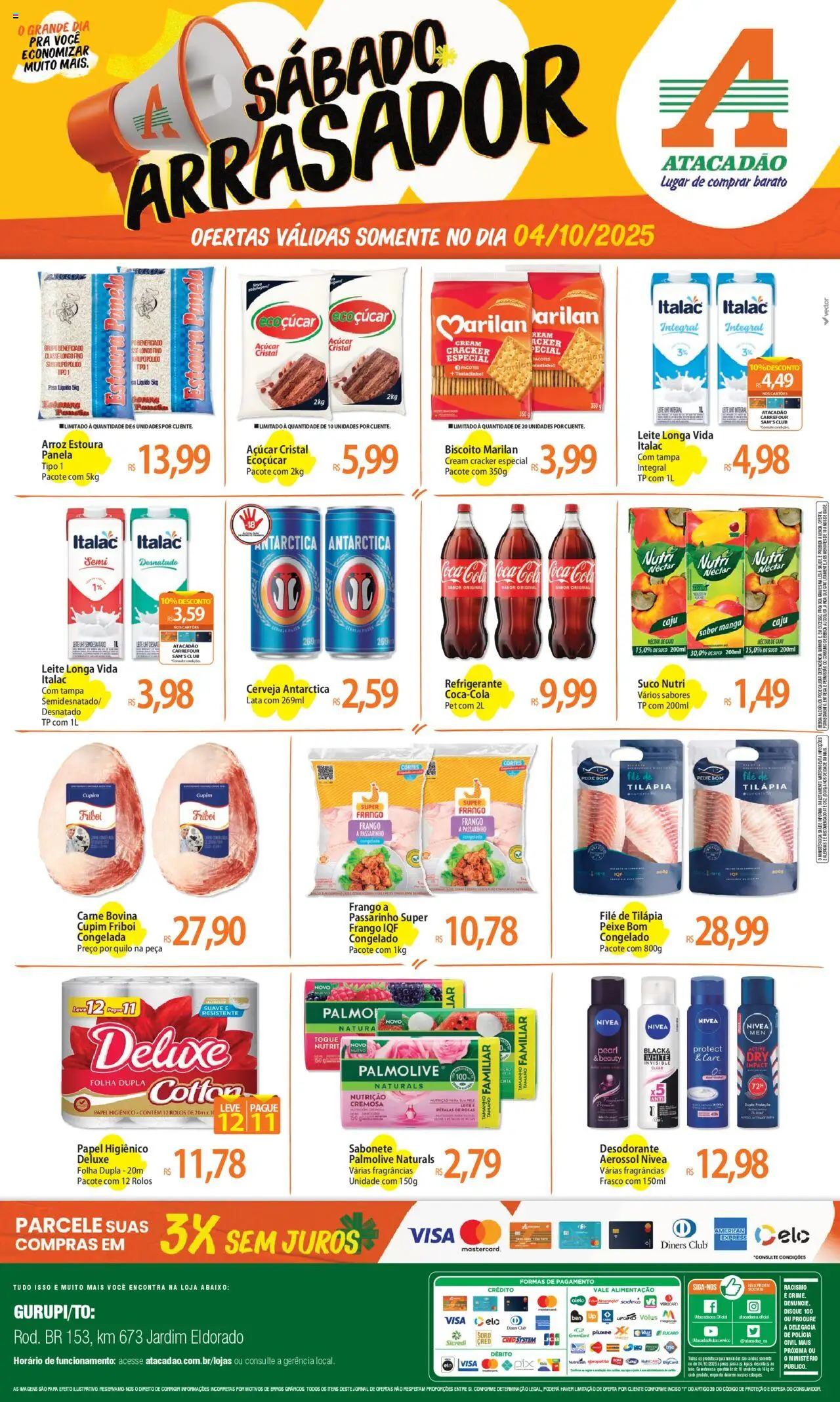 Atacadão folheto "Ofertas - TO" válido a partir de 04/10/2025 - número de página 1