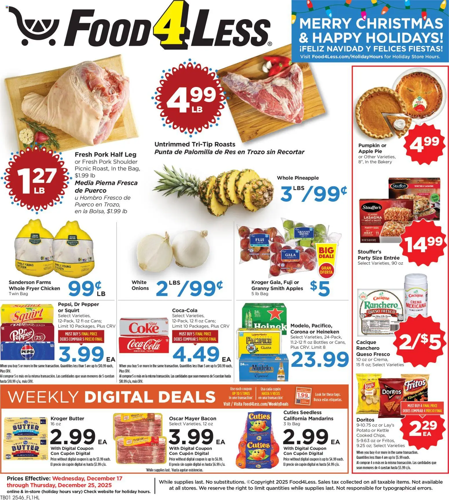 Ad Preview of Food 4 Less Weekly Ad from 12/17/2025