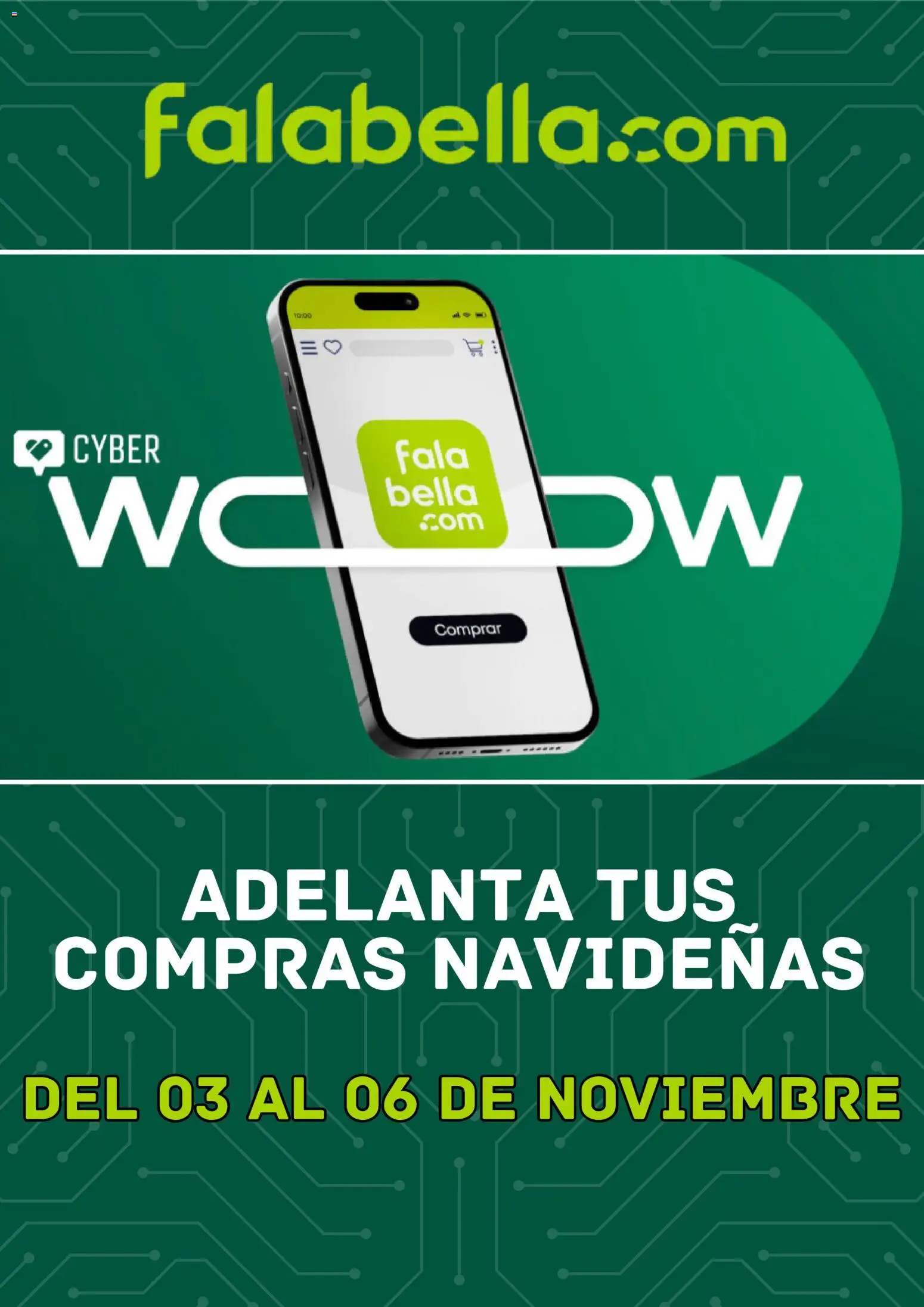 Vista previa de Cyber Wow de la tienda Saga Falabella válido desde 03/11/2025