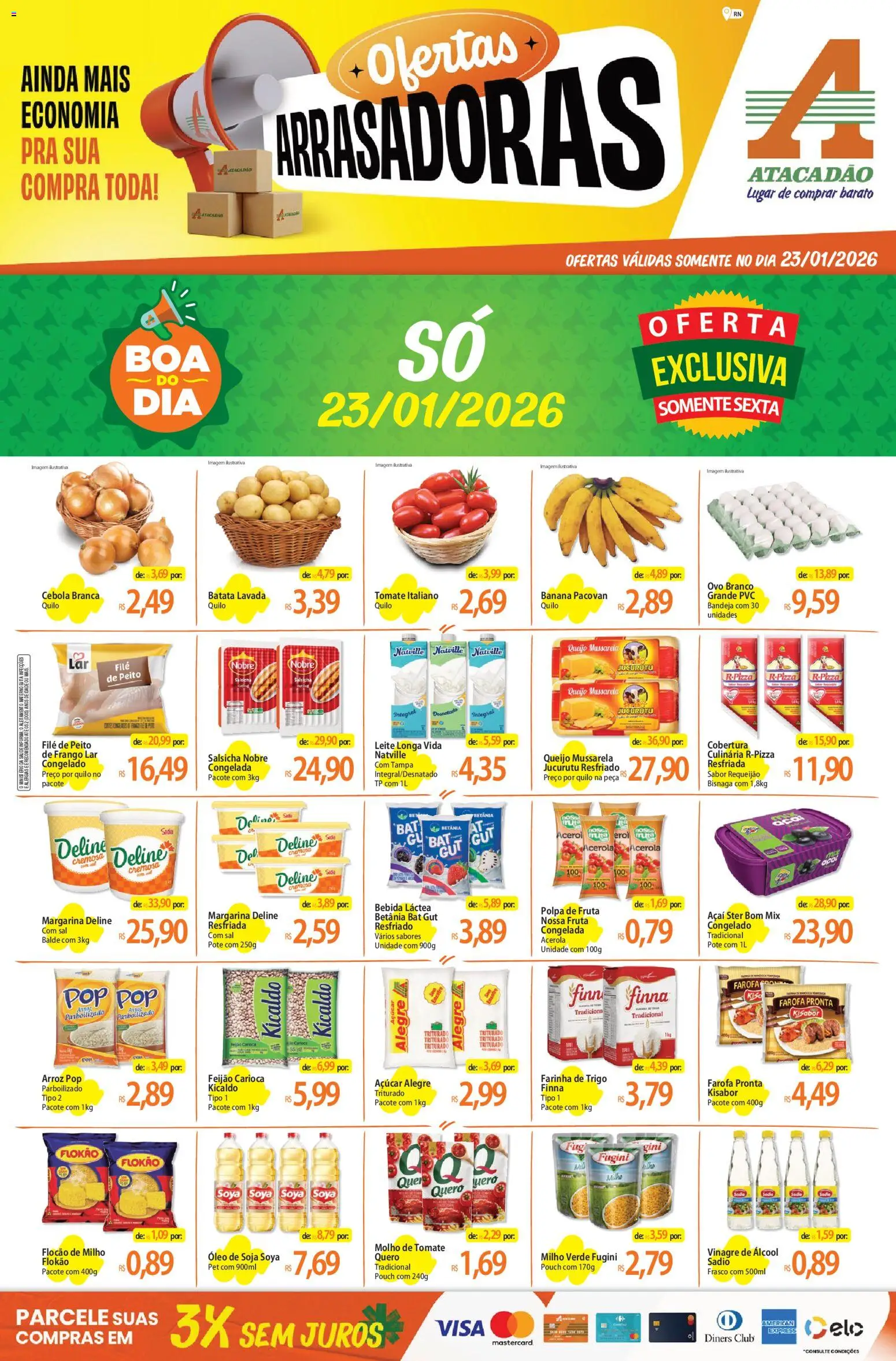 Pré-Visualização do folheto "Ofertas - RN" da loja Atacadão válido a partir de 23/01/2026