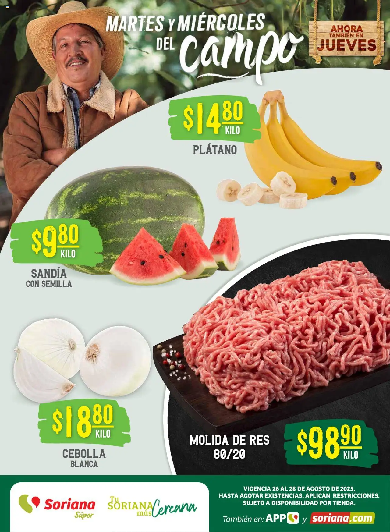 Martes y Miércoles del Campo Súper: Juárez Soriana y sus promociones válidas desde el 26/08/2025 - Número de página 1