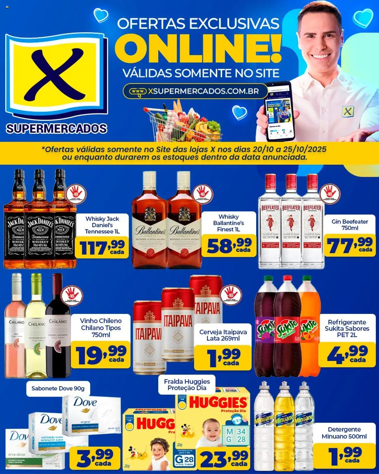 X Supermercados folheto "Ofertas imperdíveis" válido a partir de 20/10/2025 - número de página 1