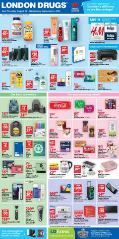 Un aperçu du dépliant Weekly flyer / circulaire du magasin London Drugs est valide à partir 28 août 2025