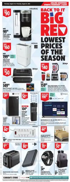 Un aperçu du dépliant Weekly flyer / circulaire du magasin Canadian Tire est valide à partir 14 août 2025