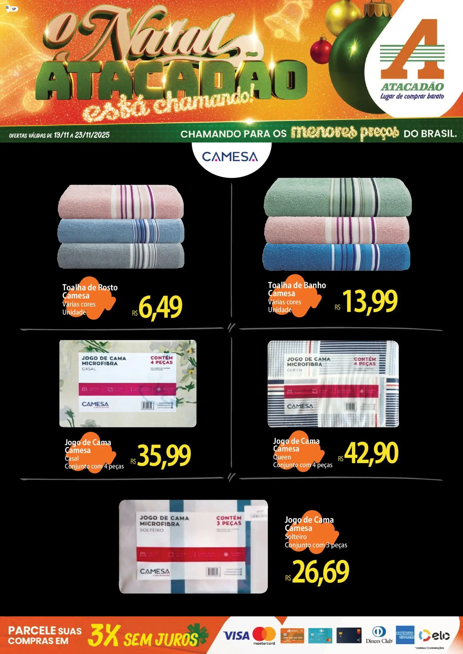 Pré-Visualização do folheto "Ofertas - SP" da loja Atacadão válido a partir de 19/11/2025