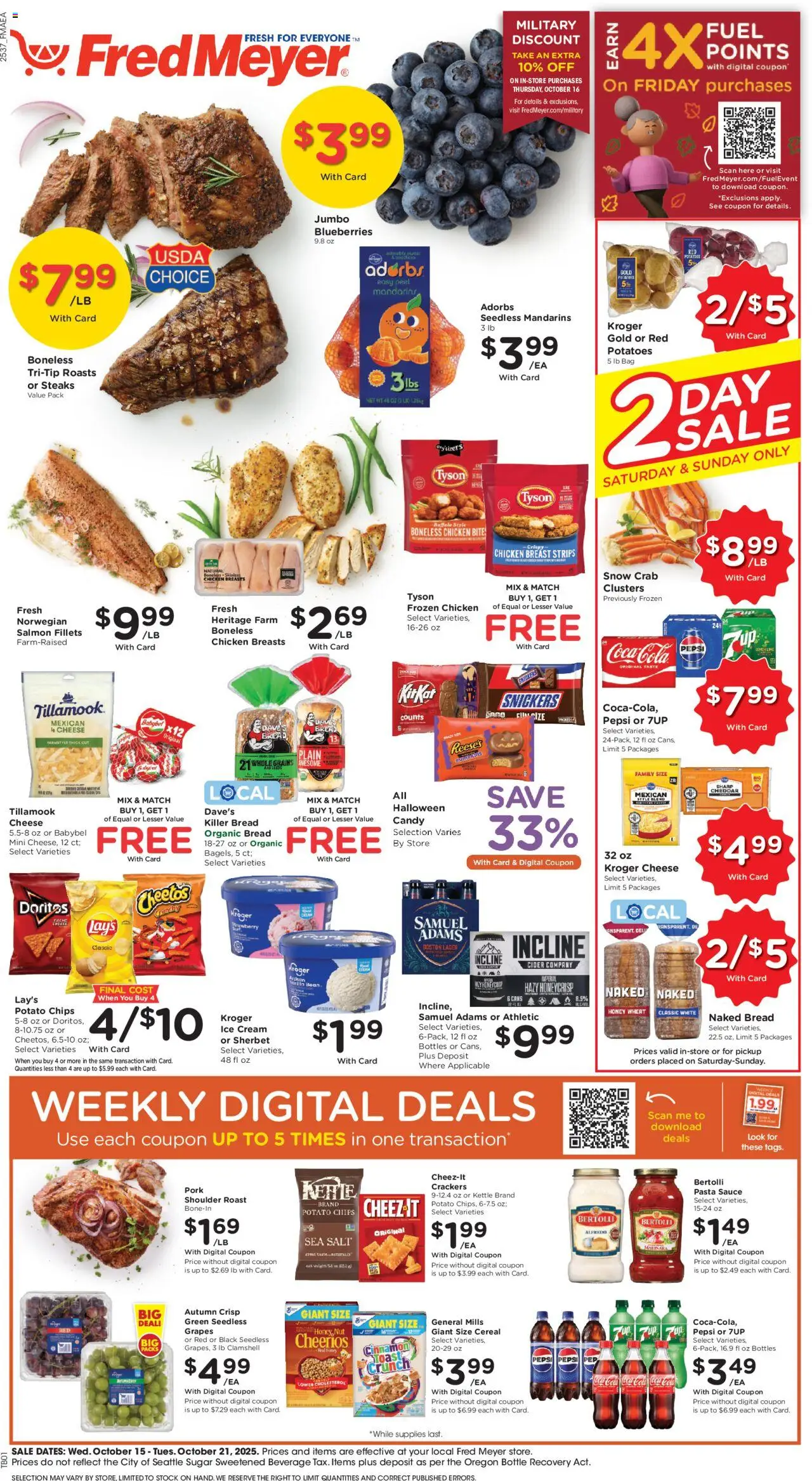 Fred Meyer Weekly Ad from 10/15/2025 - Flyer - Page number 1