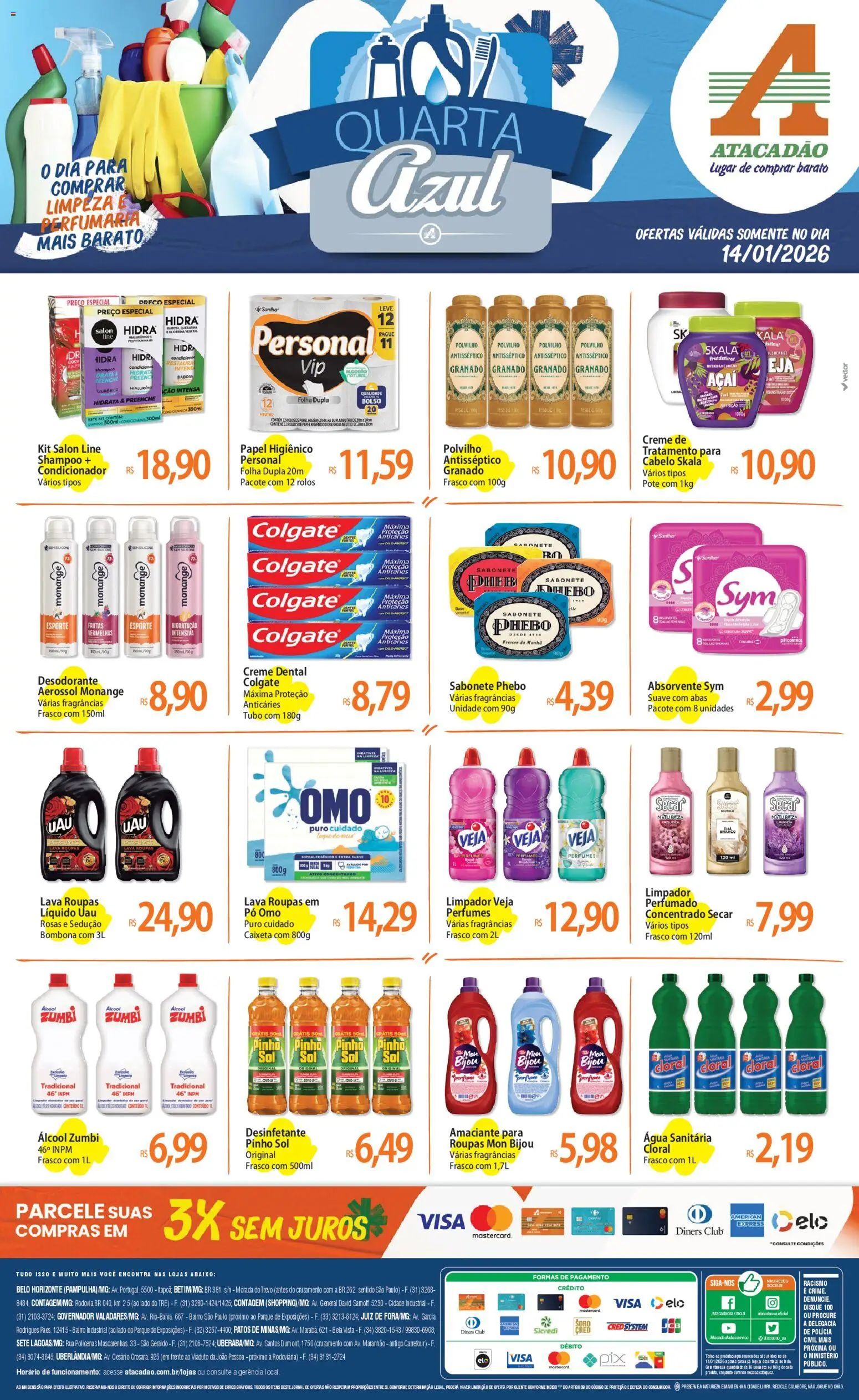 Pré-Visualização do folheto "Ofertas - MG" da loja Atacadão válido a partir de 14/01/2026