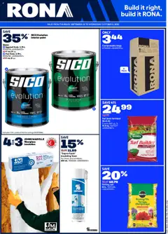 Un aperçu du dépliant Weekly flyer / circulaire du magasin Rona est valide à partir 25 sept. 2025