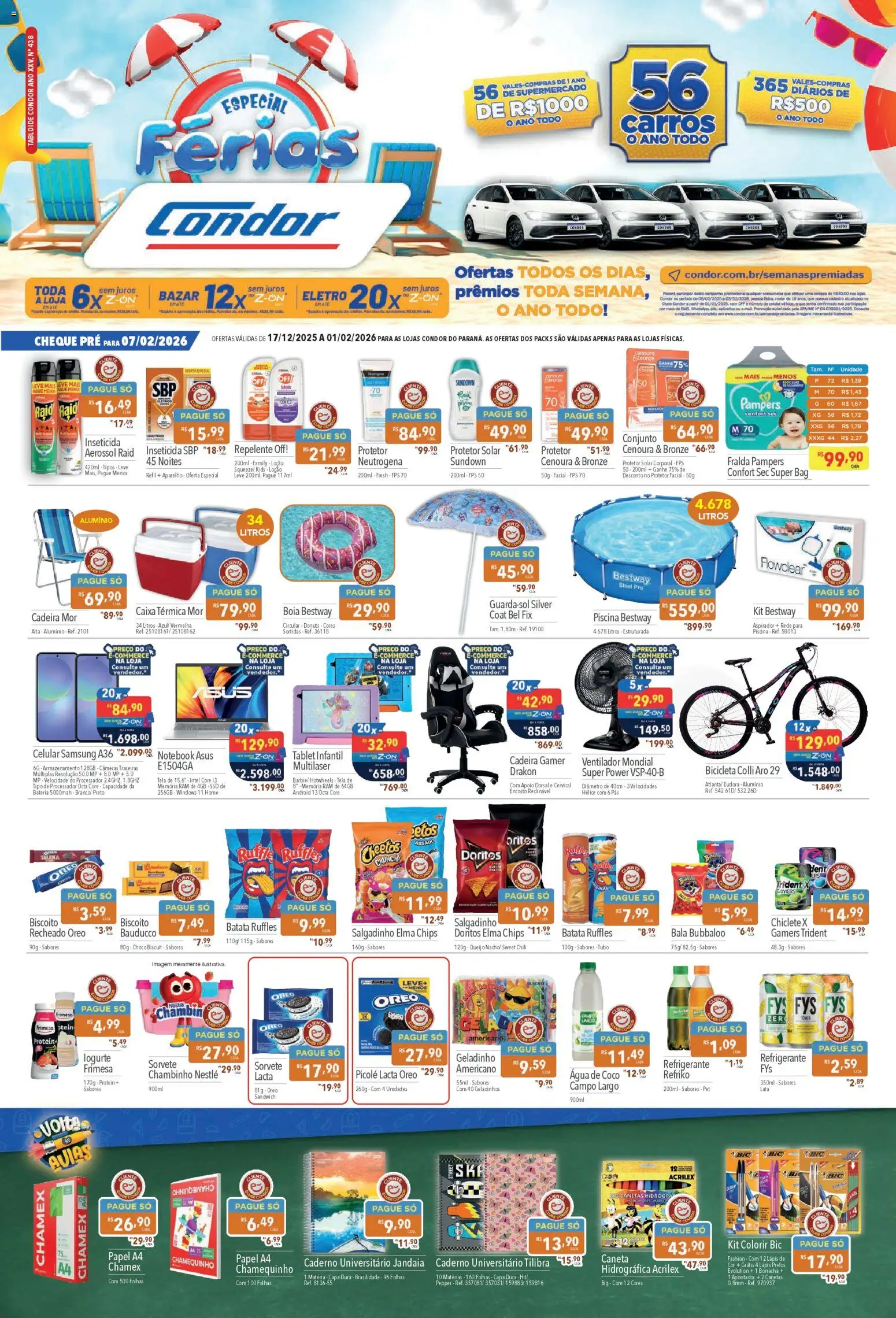 Pré-Visualização do folheto "Ofertas Especial Ferias" da loja Supermercados Condor válido a partir de 17/01/2025