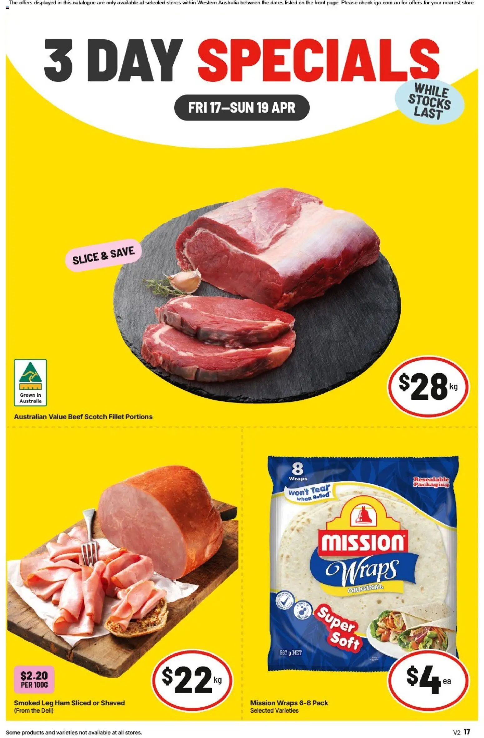 Preview of catalogue IGA 3 Day Specials NT/WA from shop IGA valid 17/04/2026