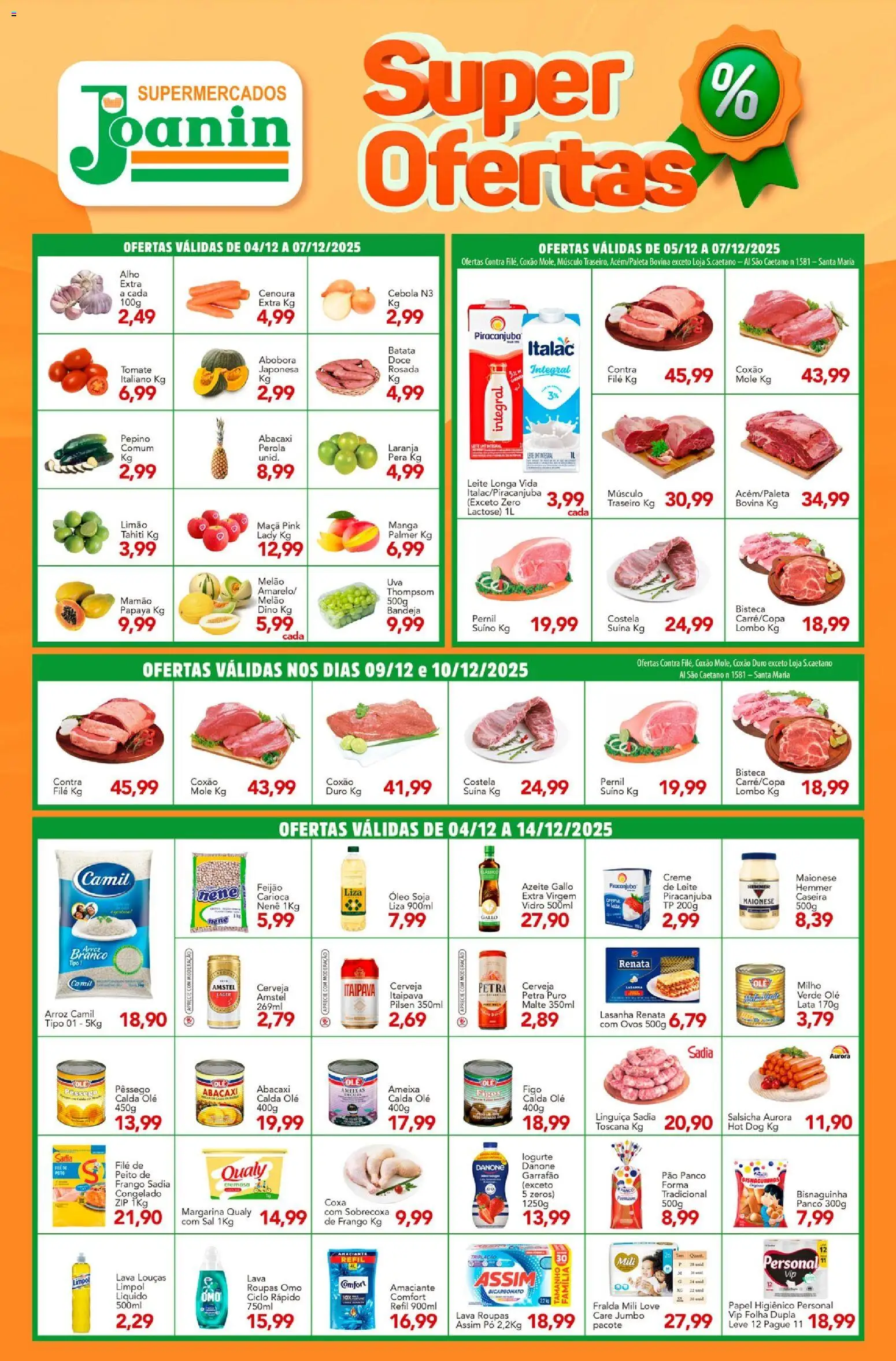 Pré-Visualização do folheto "Ofertas da semana" da loja Supermercados Joanin válido a partir de 04/12/2025