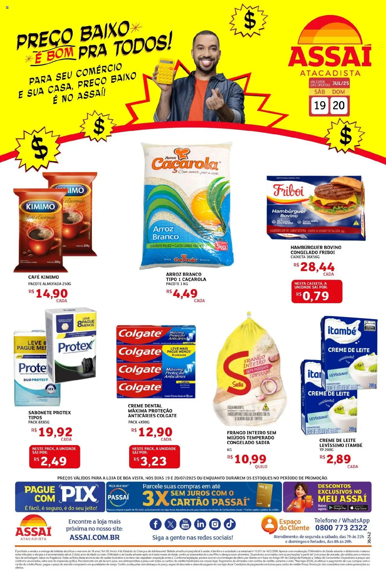 Assaí Atacadista folheto "Encarte - RR" válido a partir de 19/07/2025 - número de página 1