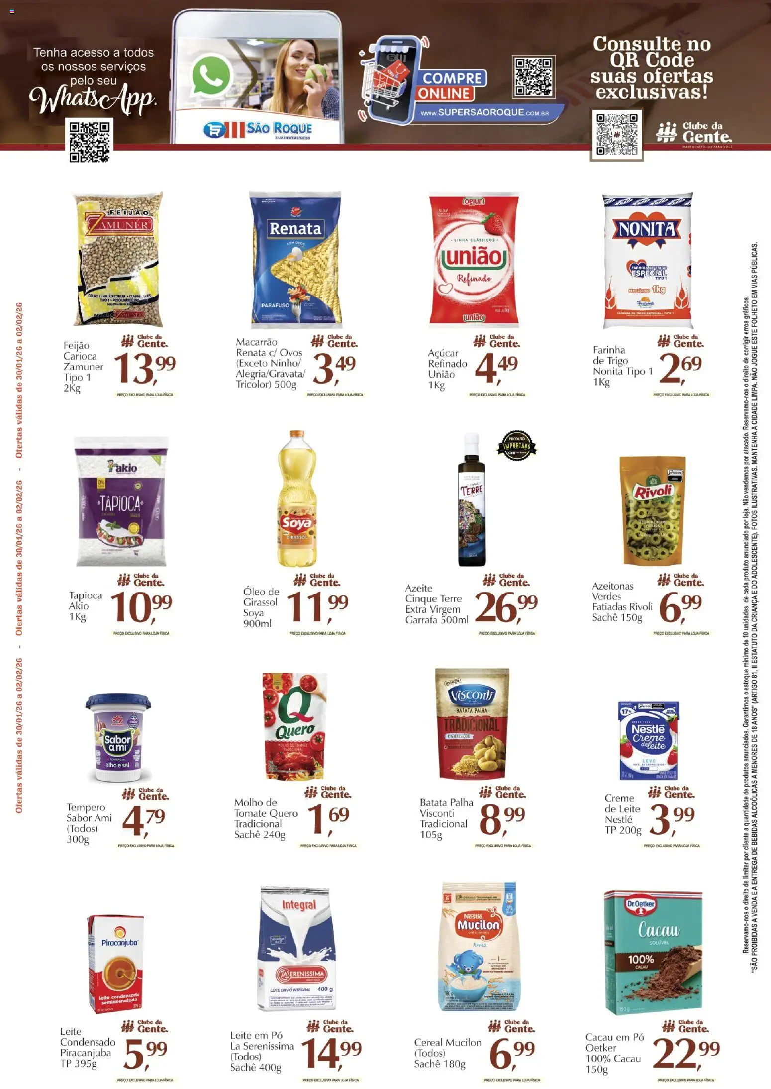 Pré-Visualização do folheto "Ofertas da semana" da loja São Roque Supermercados válido a partir de 30/01/2026