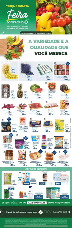Pré-Visualização do folheto "Ofertas Feira" da loja Sam's Club válido a partir de 06/01/2026