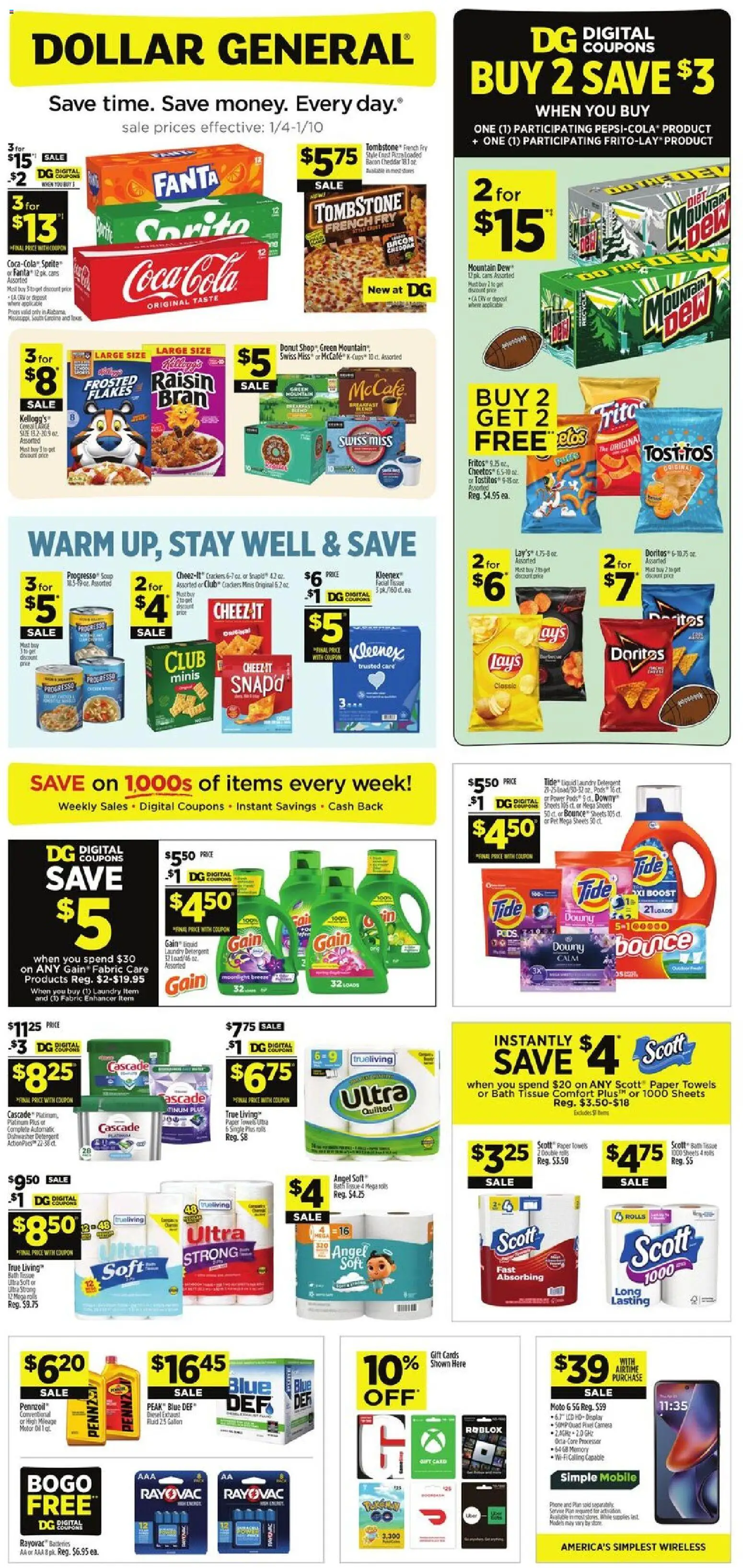 Ad Preview of Dollar General Weekly Ad from 01/04/2026