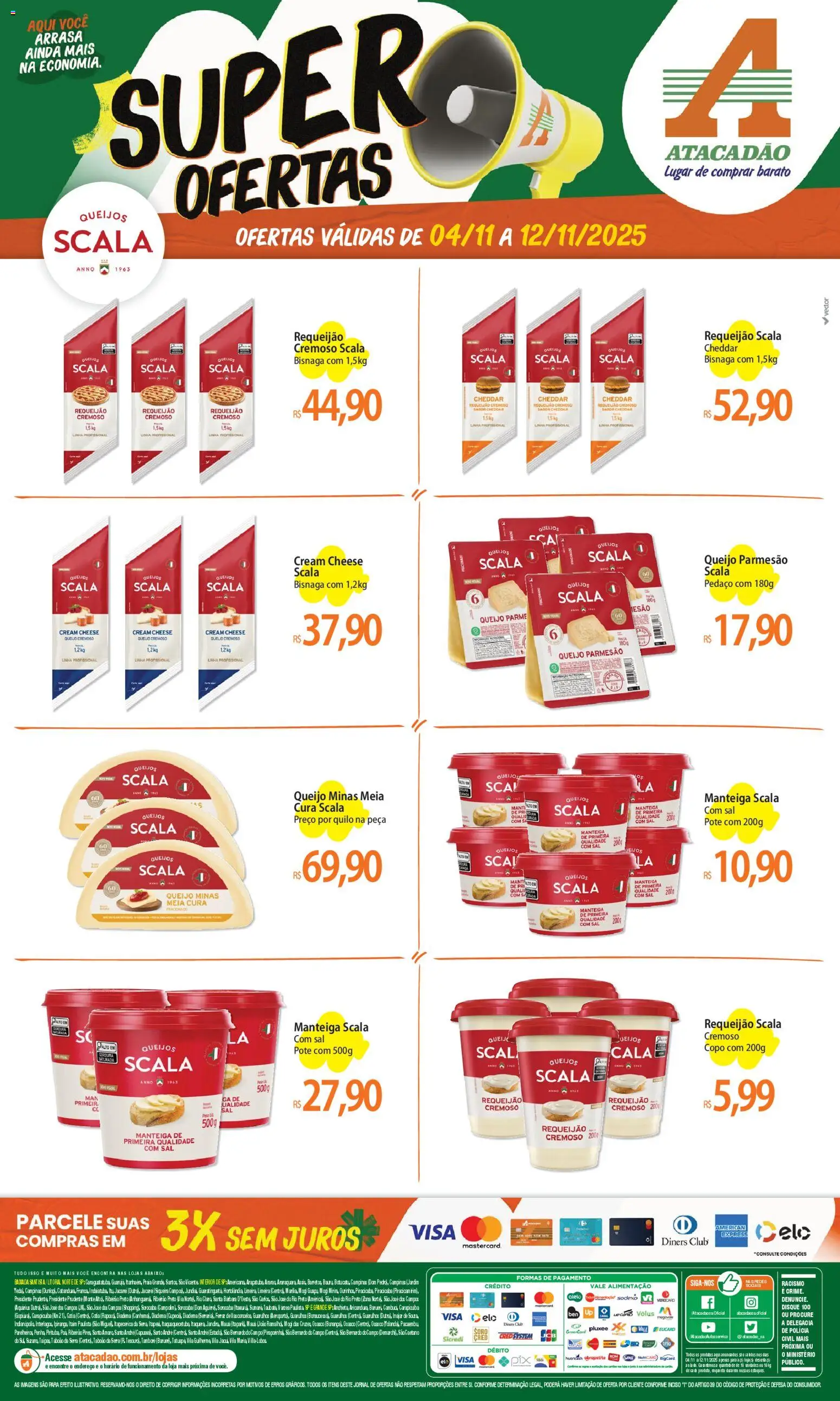 Pré-Visualização do folheto "Ofertas - SP" da loja Atacadão válido a partir de 04/11/2025