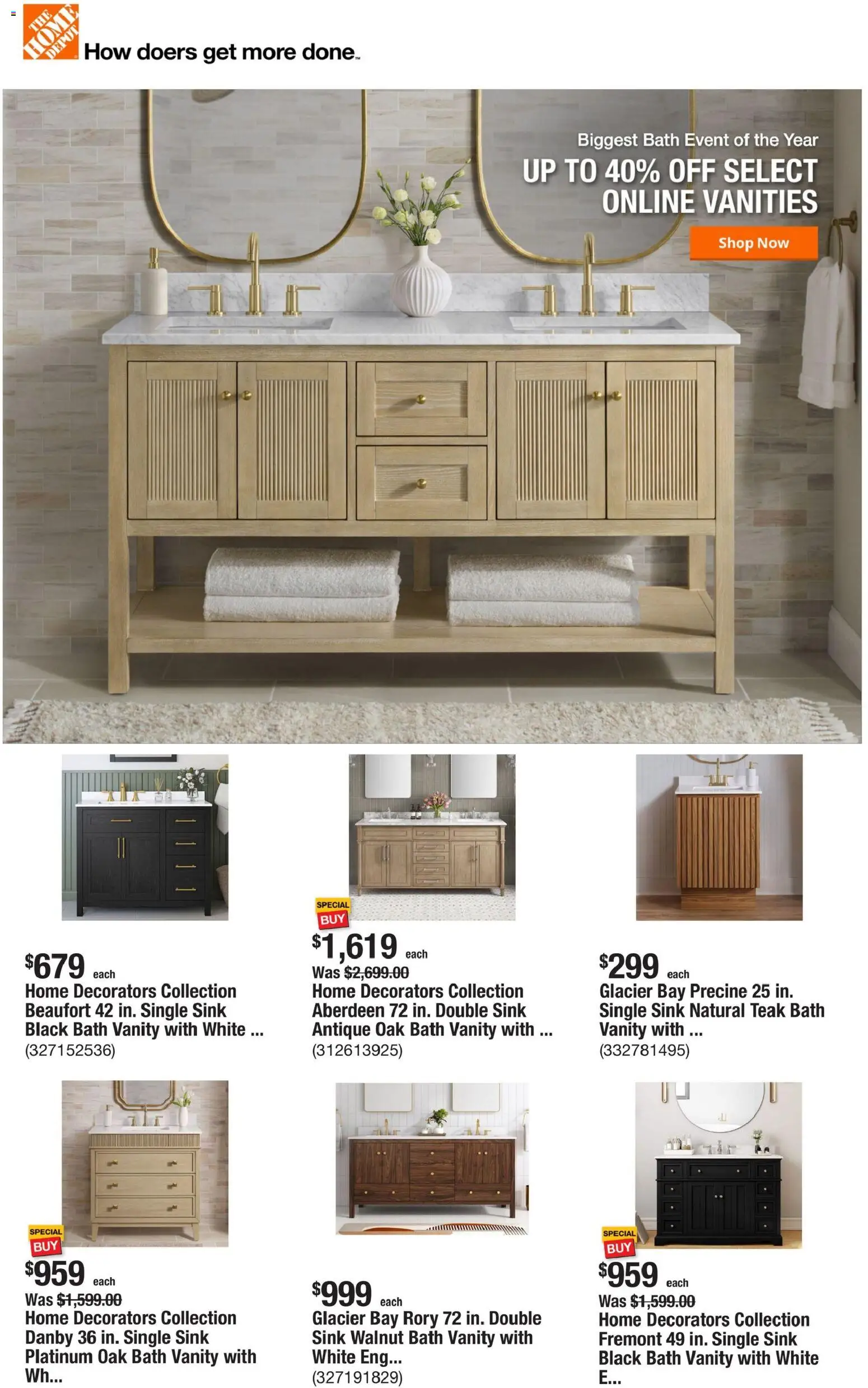 Ad Preview of Home Depot Weekly Ad - NY from 01/29/2026 - Bath