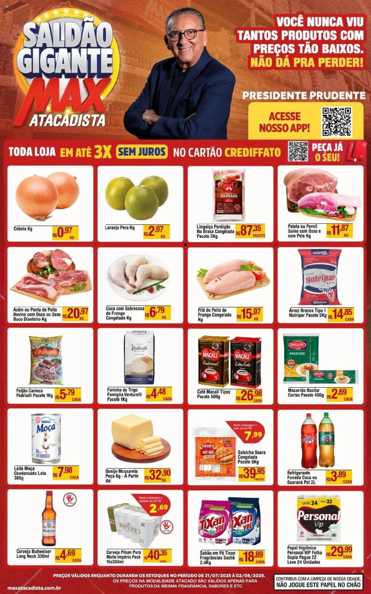 Max Atacadista folheto "Ofertas Saldao" válido a partir de 31/07/2025 - número de página 1