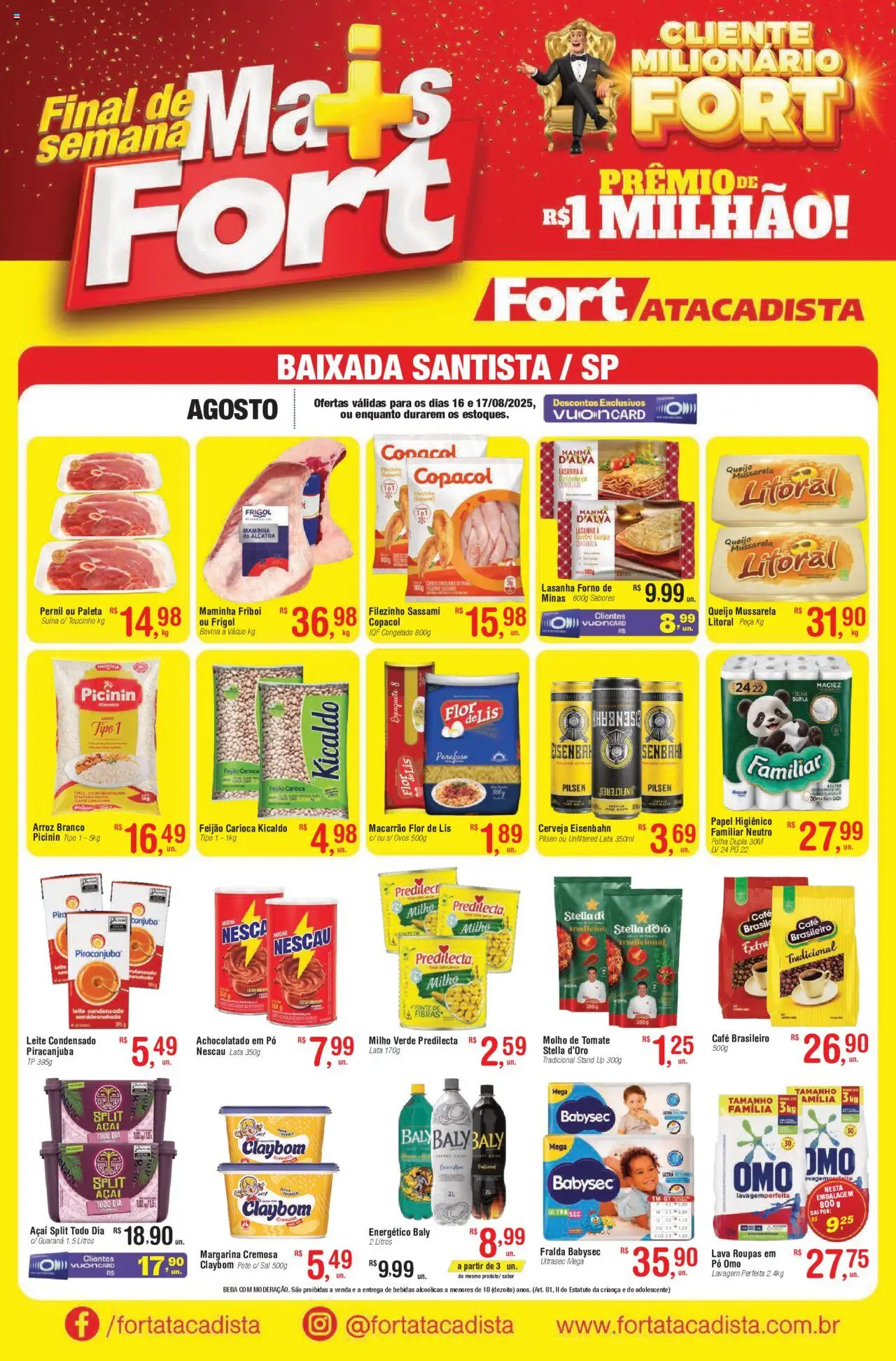 Fort Atacadista folheto "Ofertas Final de Semana" válido a partir de 16/08/2025 - número de página 1