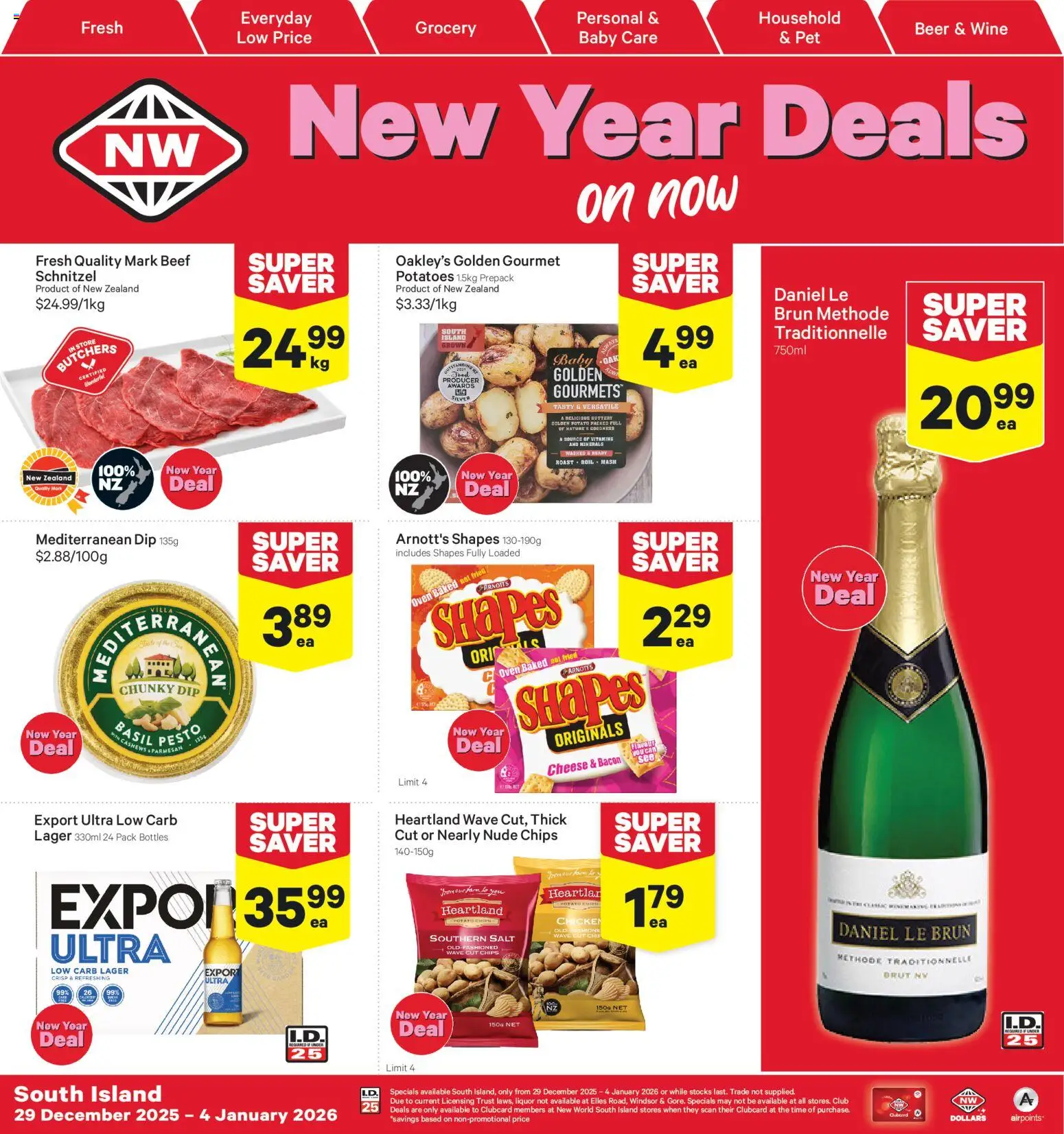 Preview of catalogue Catalogue South Island from shop New World valid 29 Dec 2025