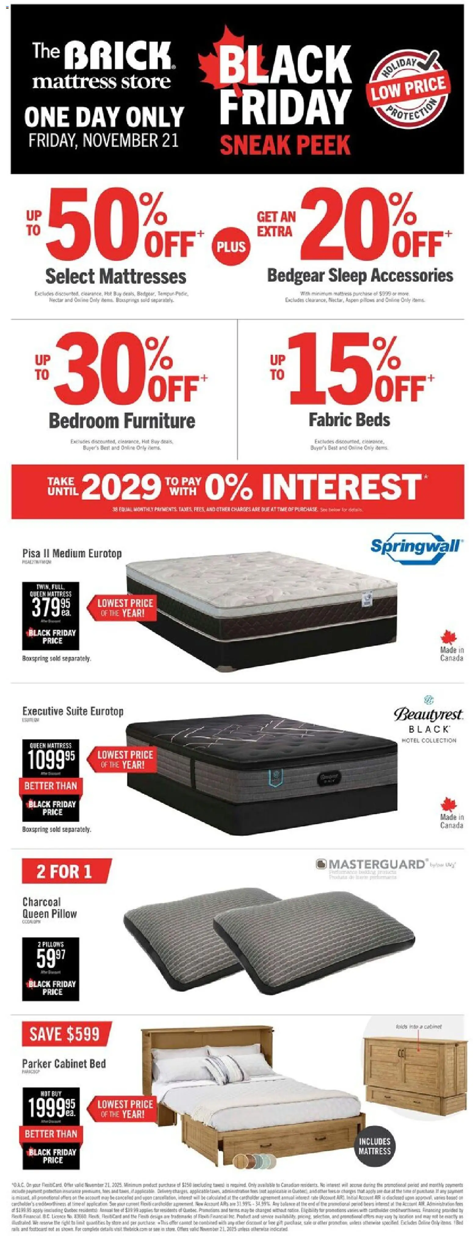 Preview of leaflet Brick Mattress Store from shop The Brick is valid from Nov 21, 2025
