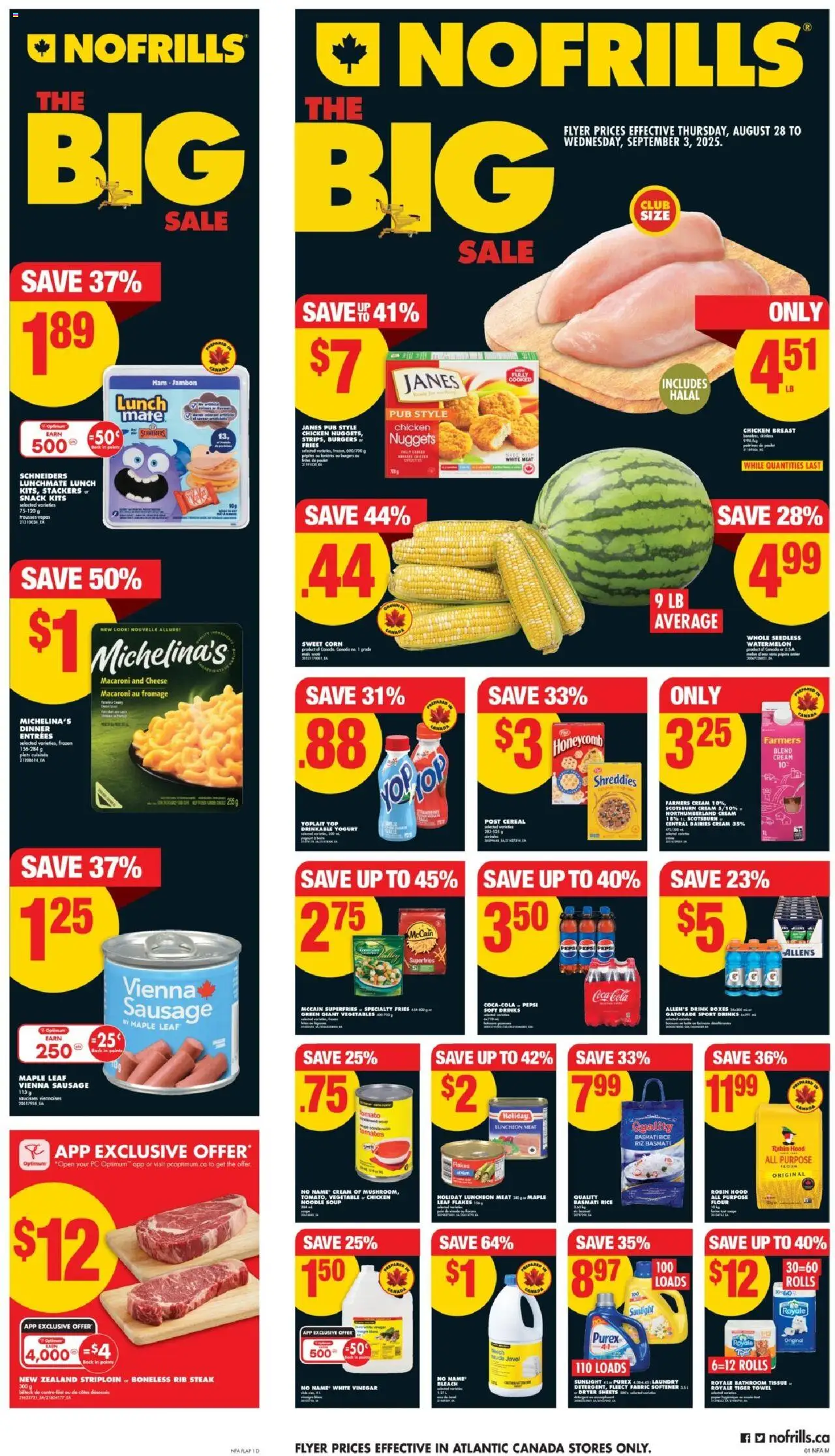 No Frills flyer valid from Aug 28, 2025 - page number 1