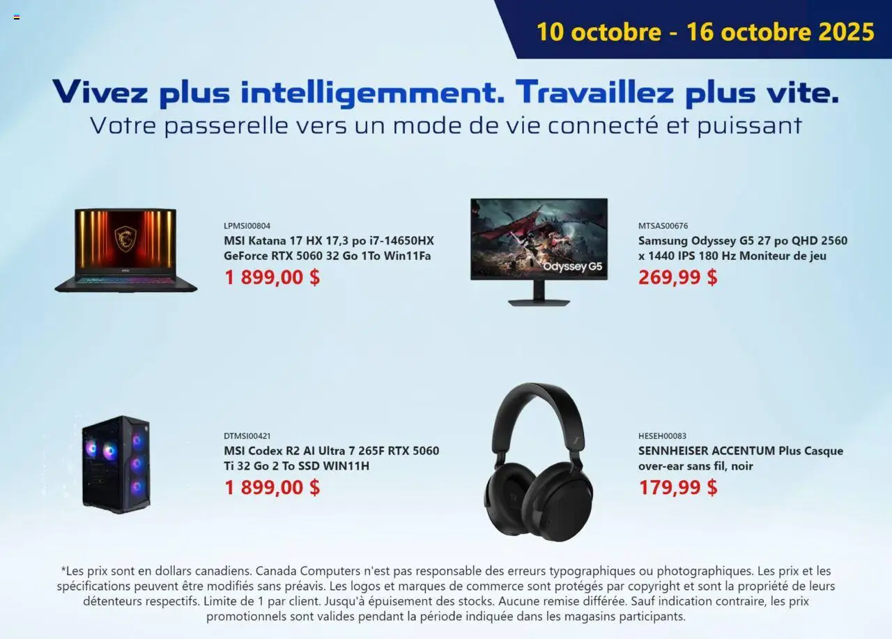 Canada Computers flyer valid from Oct 10, 2025 - page number 1
