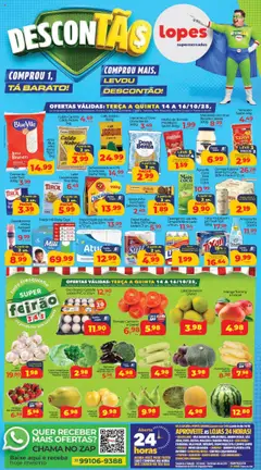 Pré-Visualização do folheto "Ofertas da semana" da loja Lopes Supermercados válido a partir de 14/10/2025