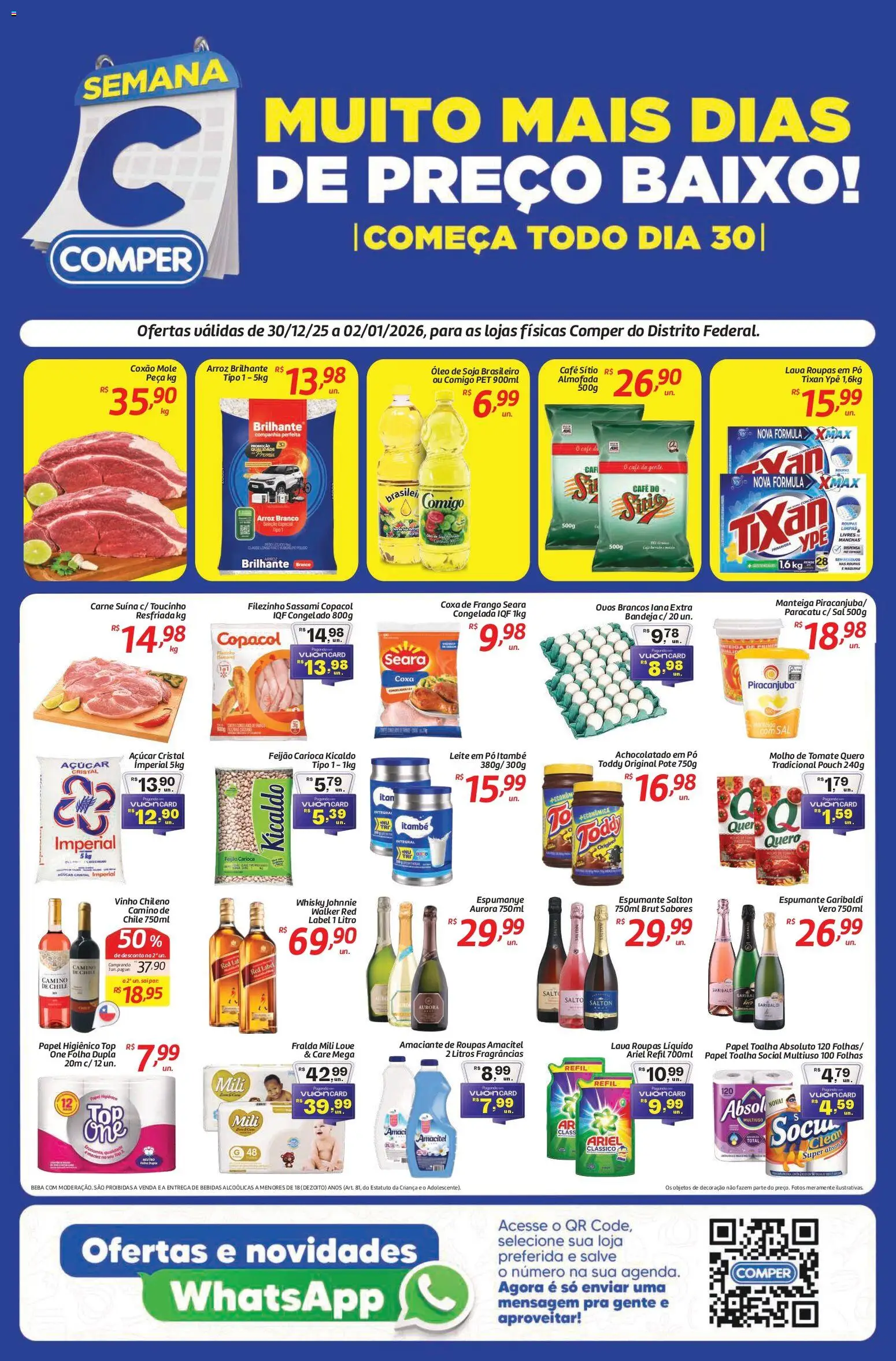 Pré-Visualização do folheto "Ofertas da semana" da loja Comper válido a partir de 30/12/2025