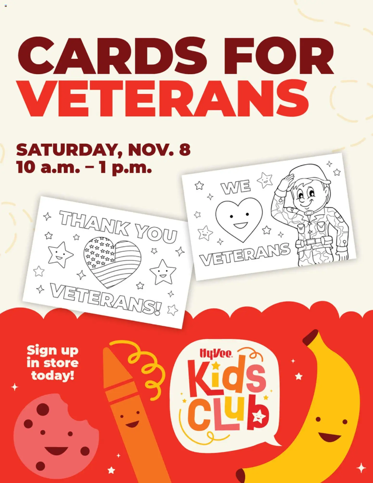 Ad Preview of HyVee Cards for Veterans from 11/08/2025