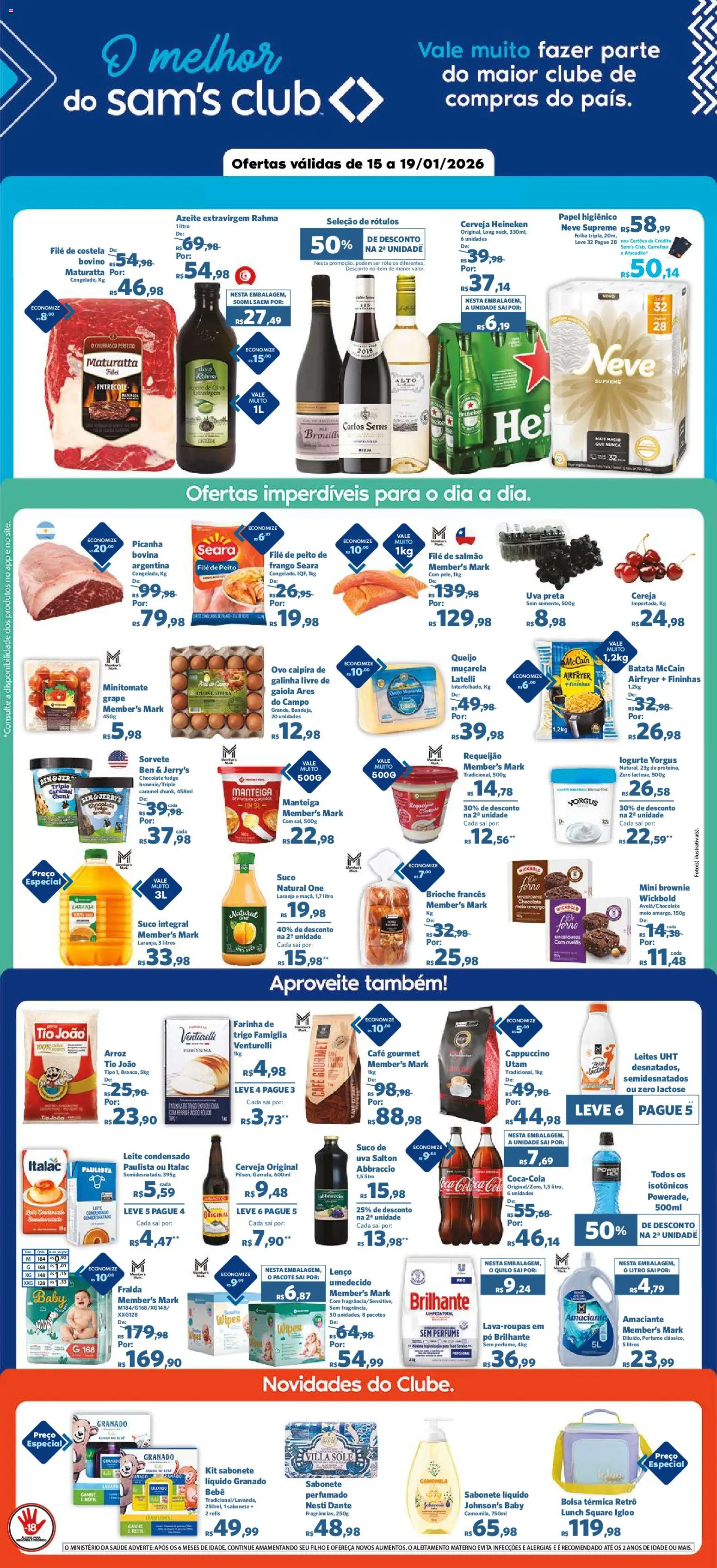 Pré-Visualização do folheto "Ofertas FDS" da loja Sam's Club válido a partir de 15/01/2026