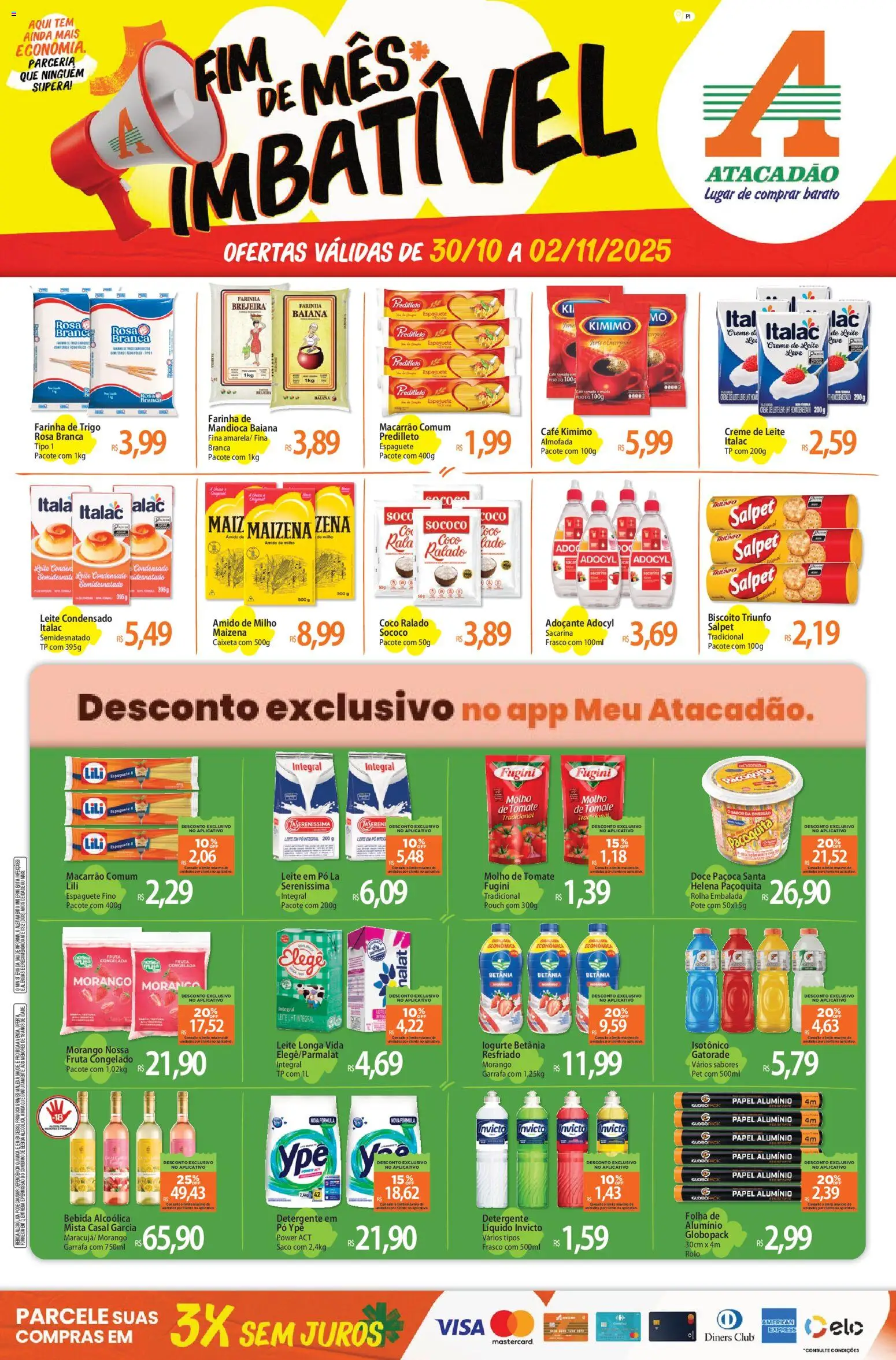 Pré-Visualização do folheto "Ofertas - PI" da loja Atacadão válido a partir de 30/10/2025