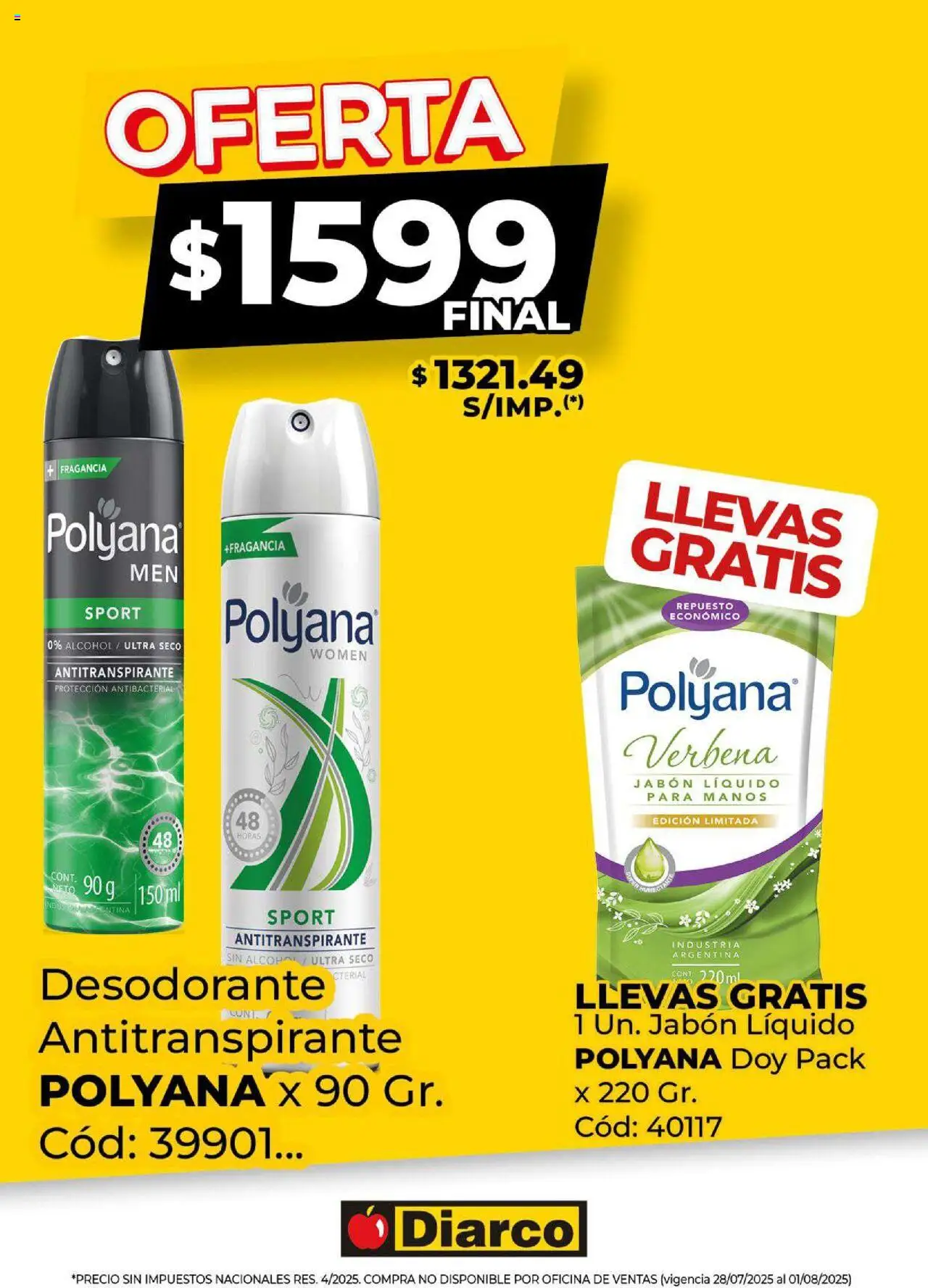 Diarco Especial Combo Polyana del 28/07/2025 Online