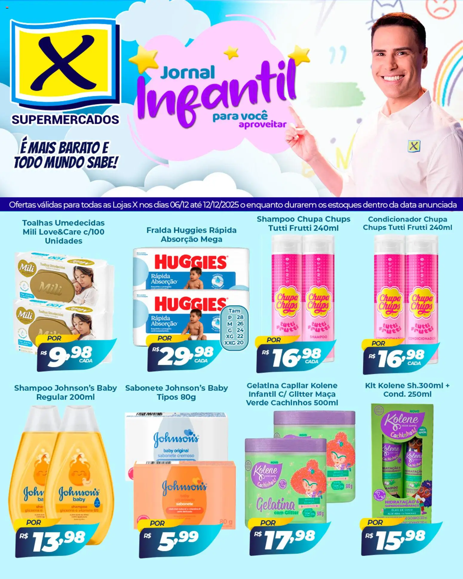 Pré-Visualização do folheto "Ofertas Infantil " da loja X Supermercados válido a partir de 06/12/2025