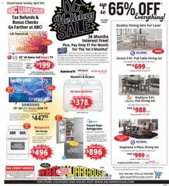 Ad Preview of ABC Warehouse ABC Warehouse Weekly Ad from 04/05/2026