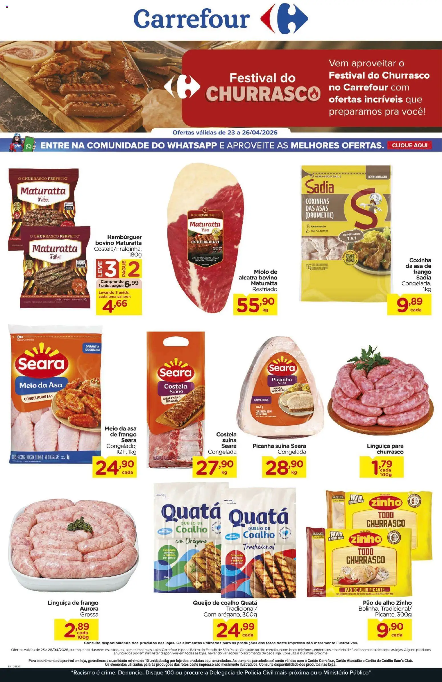 Pré-Visualização do folheto "Carrefour ofertas Festival do Churrasco" da loja Carrefour válido a partir de 23/04/2026