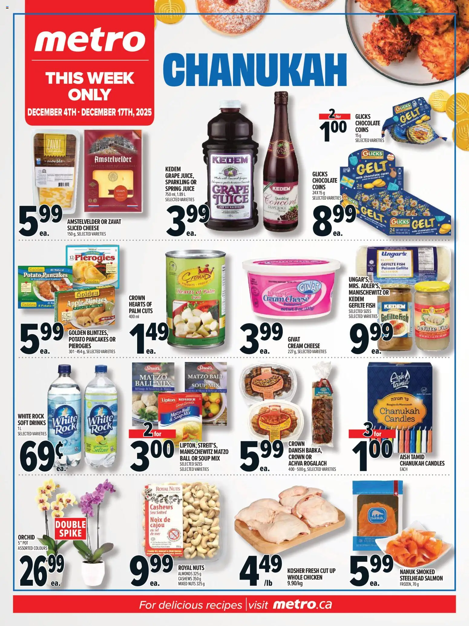 Preview of leaflet Chanukah from shop Metro is valid from Dec 04, 2025