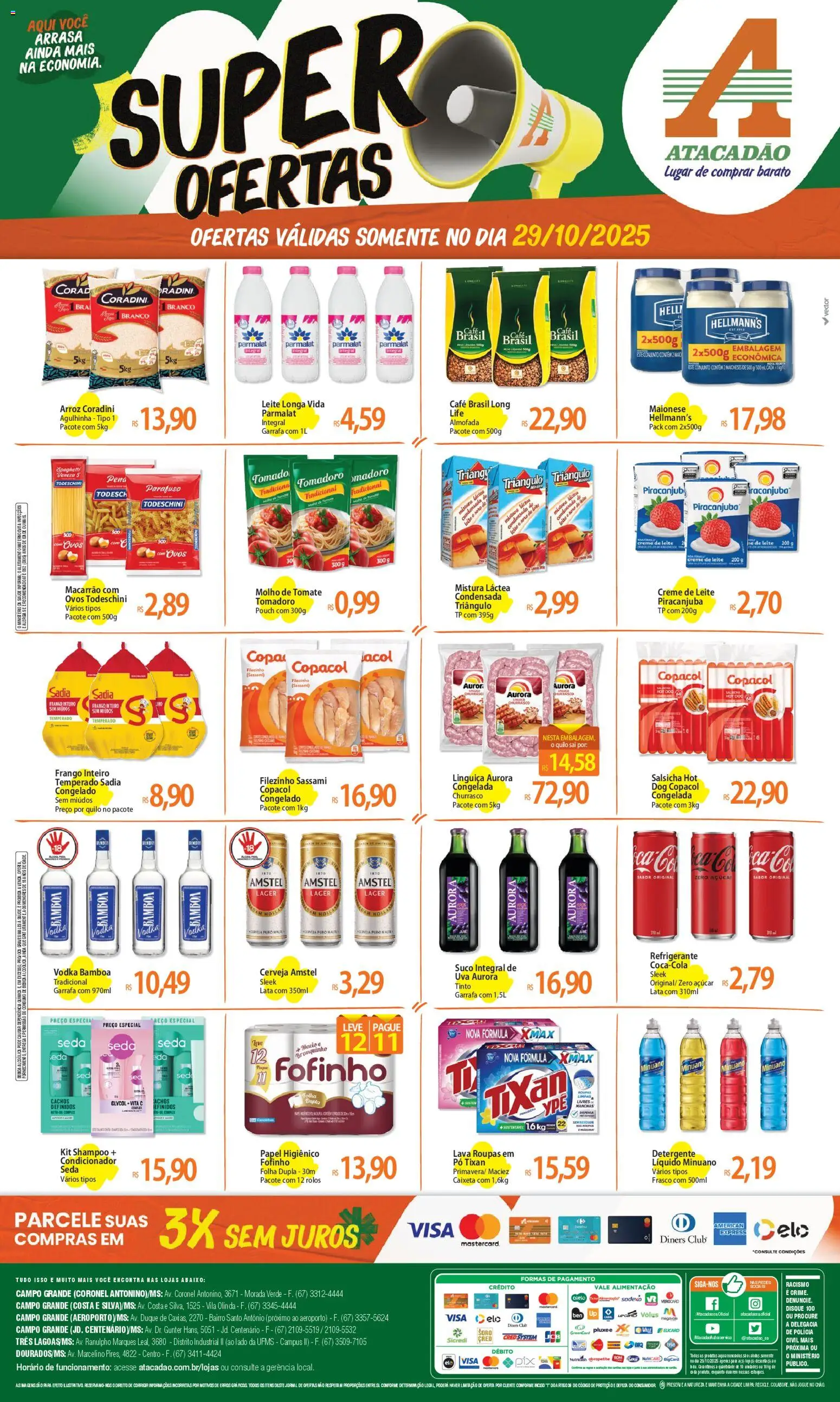 Pré-Visualização do folheto "Ofertas - MS" da loja Atacadão válido a partir de 29/10/2025