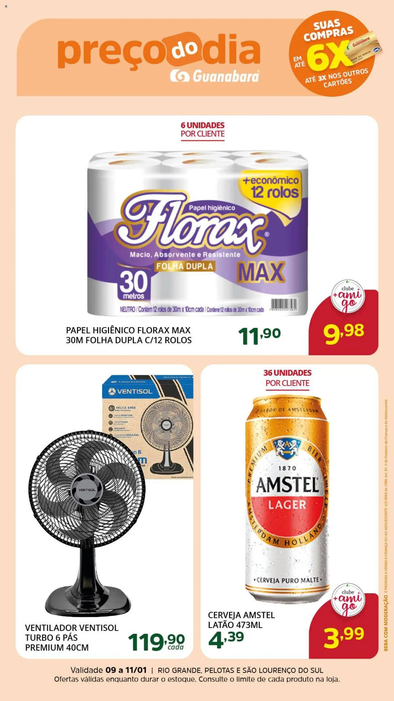 Pré-Visualização do folheto "Ofertas da semana" da loja Supermercado Guanabara válido a partir de 09/01/2026