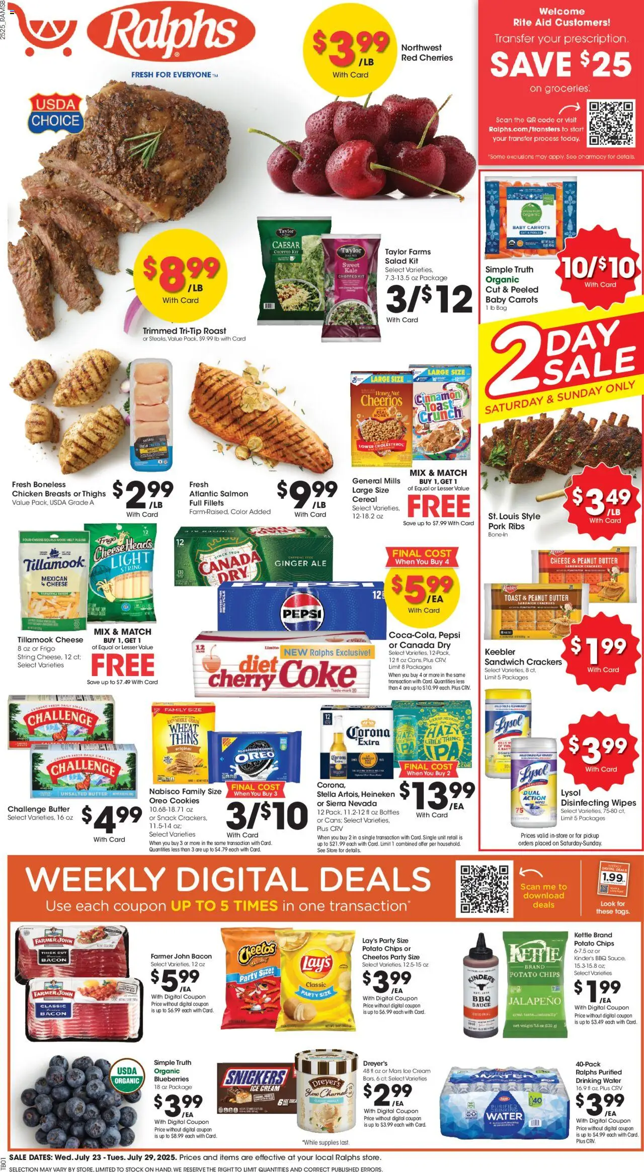 Ralphs Weekly Ad - CA from 07/23/2025 - Flyer - Page number 1