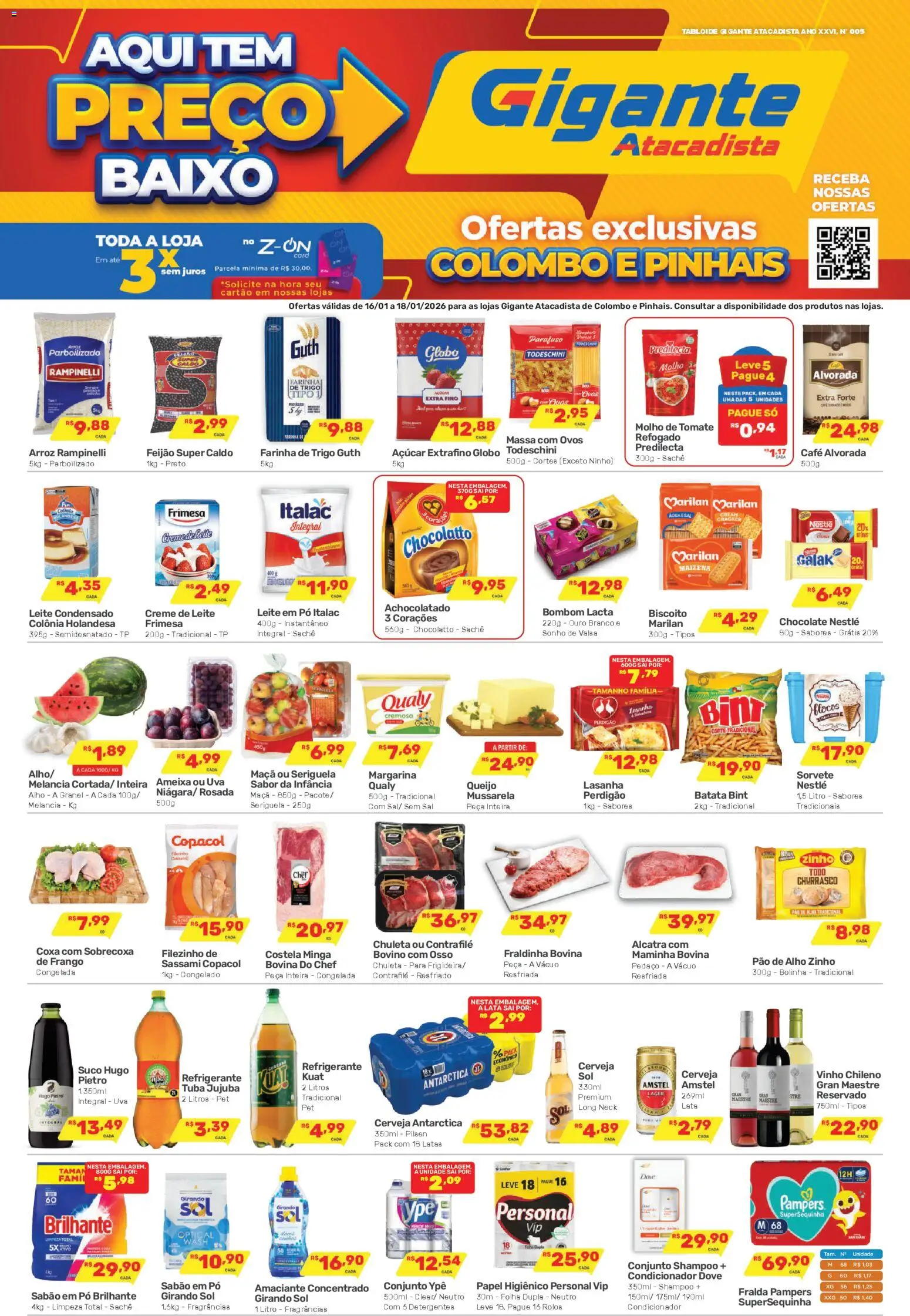 Pré-Visualização do folheto "Ofertas da semana" da loja Gigante Atacadista válido a partir de 16/01/2026