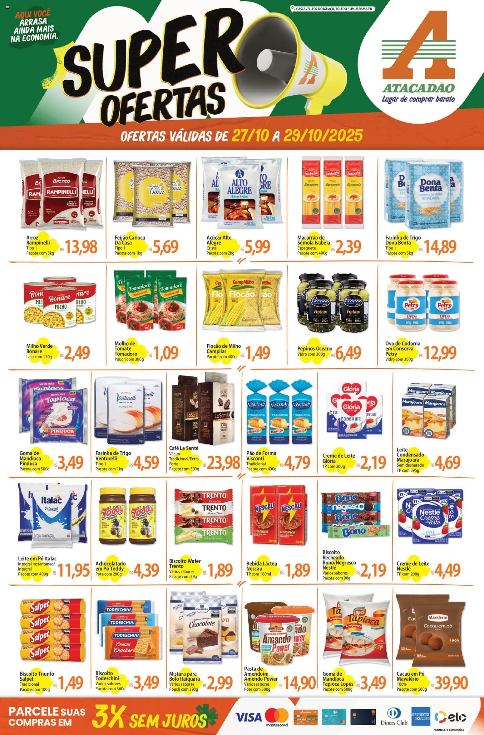 Atacadão folheto "Ofertas - PR" válido a partir de 27/10/2025 - número de página 1