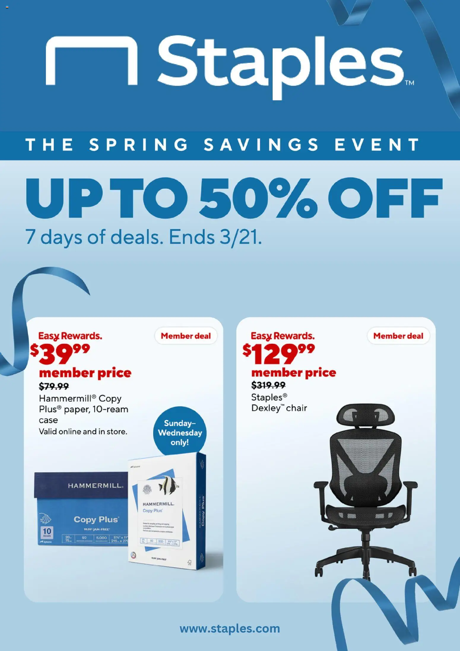 Ad Preview of Staples Staples Weekly Ad from 03/15/2026 - Chair, Case
