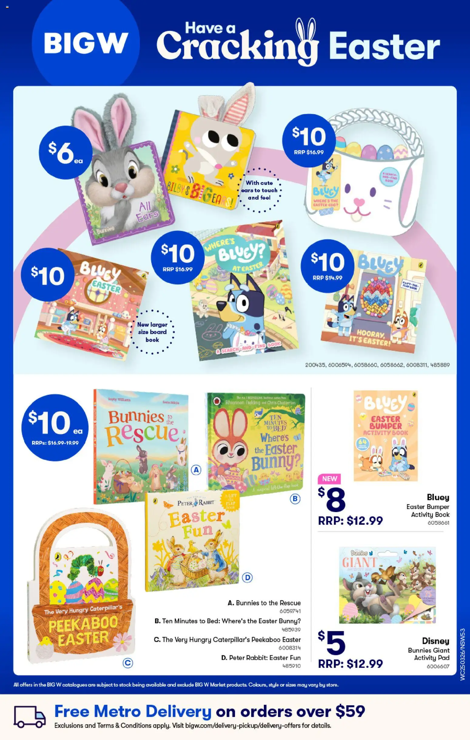 Preview of catalogue Big W Catalogue - Have a Cracking Easter from shop Big W valid 26/03/2026 - Rabbit, Bed