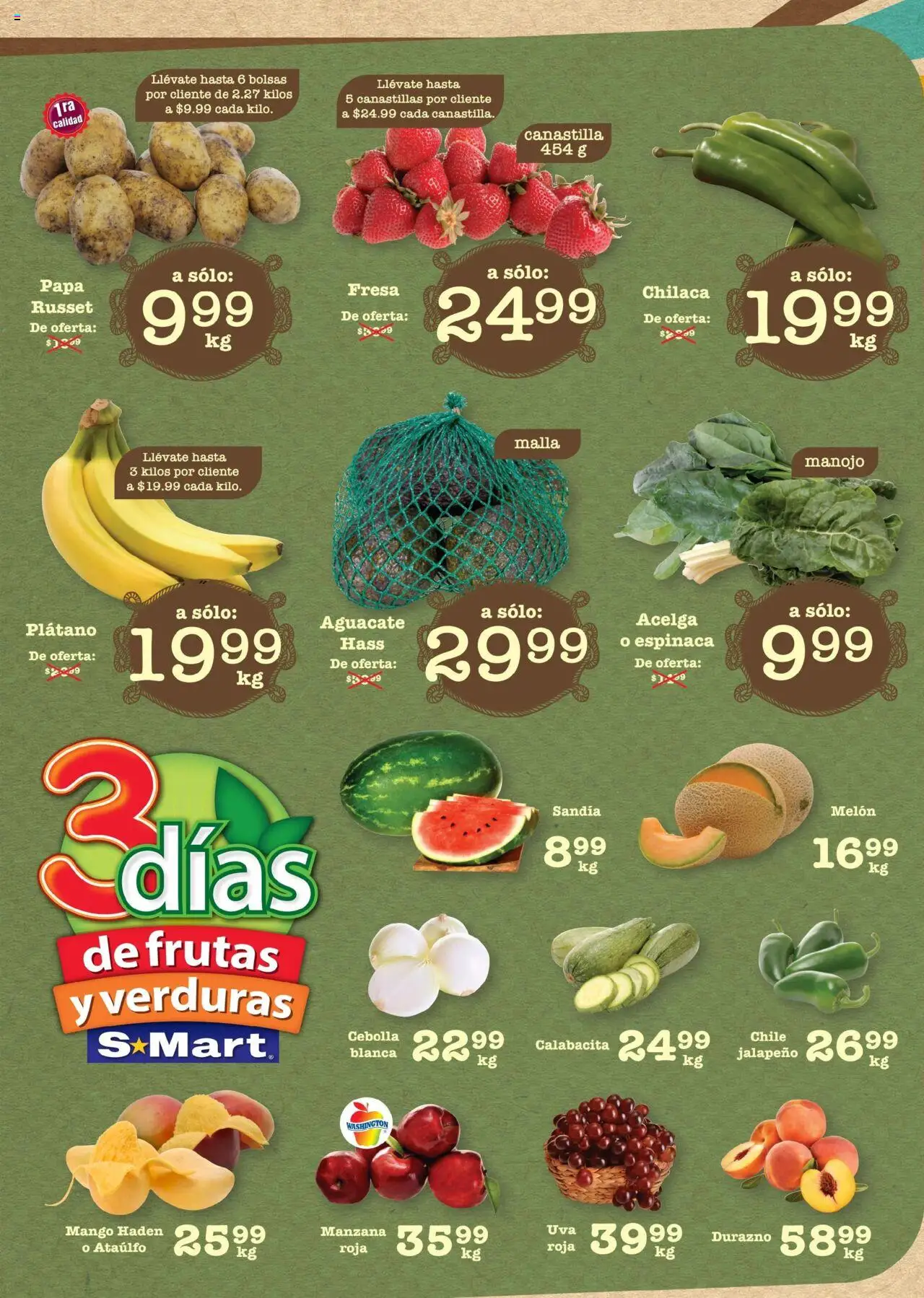 Folleto S-Mart y sus promociones válidas desde el 22/07/2025 - Número de página 1