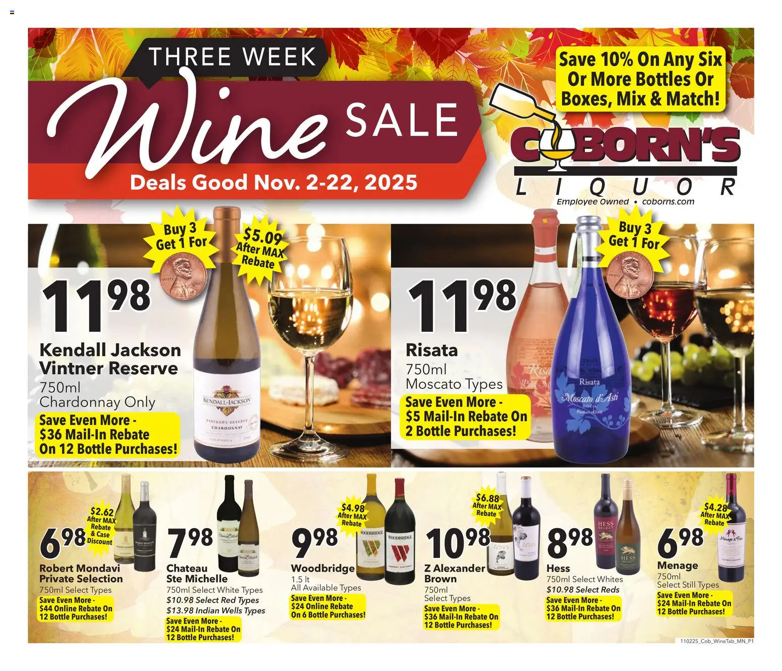Ad Preview of Coborn's Wine Sale from 11/02/2025