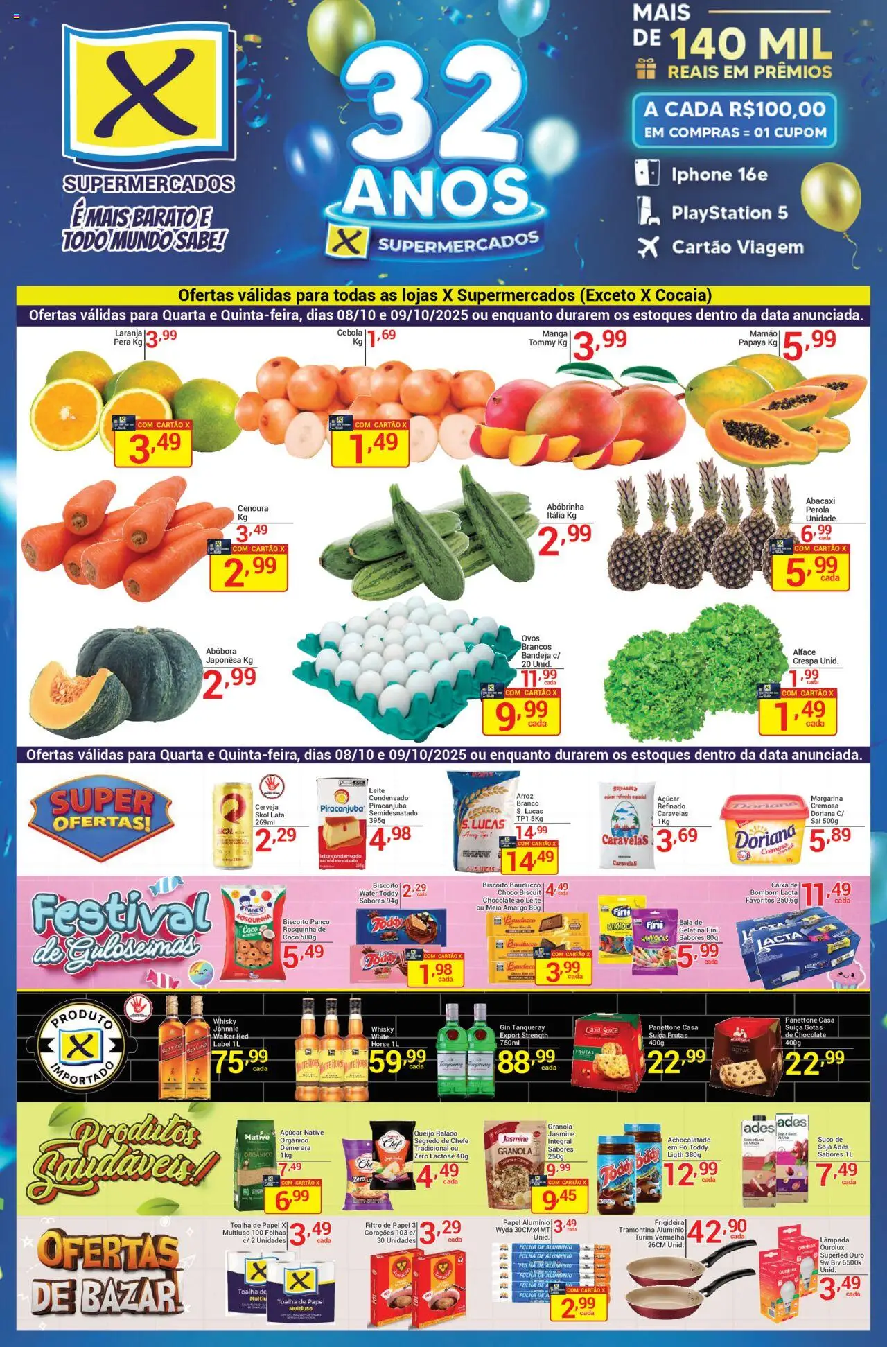 X Supermercados folheto "Ofertas da semana" válido a partir de 08/10/2025 - número de página 1