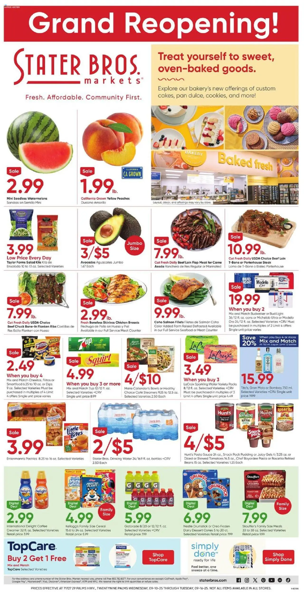 Stater Bros Weekly Ad from 09/10/2025 - Flyer - Page number 1